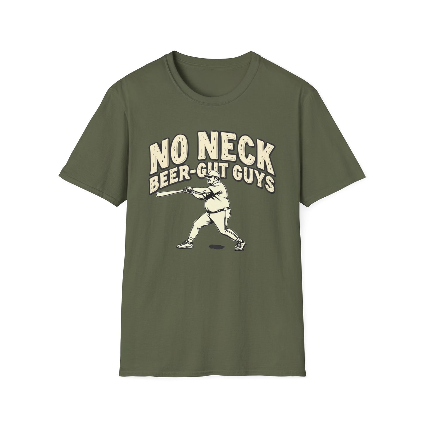 No Neck Beer Gut Guys T-Shirt | Unisex Softstyle Tee, Humor Apparel, Funny Gift for Beer Lovers, Casual Wear, Funny Saying Shirt - Psychonaut Swag