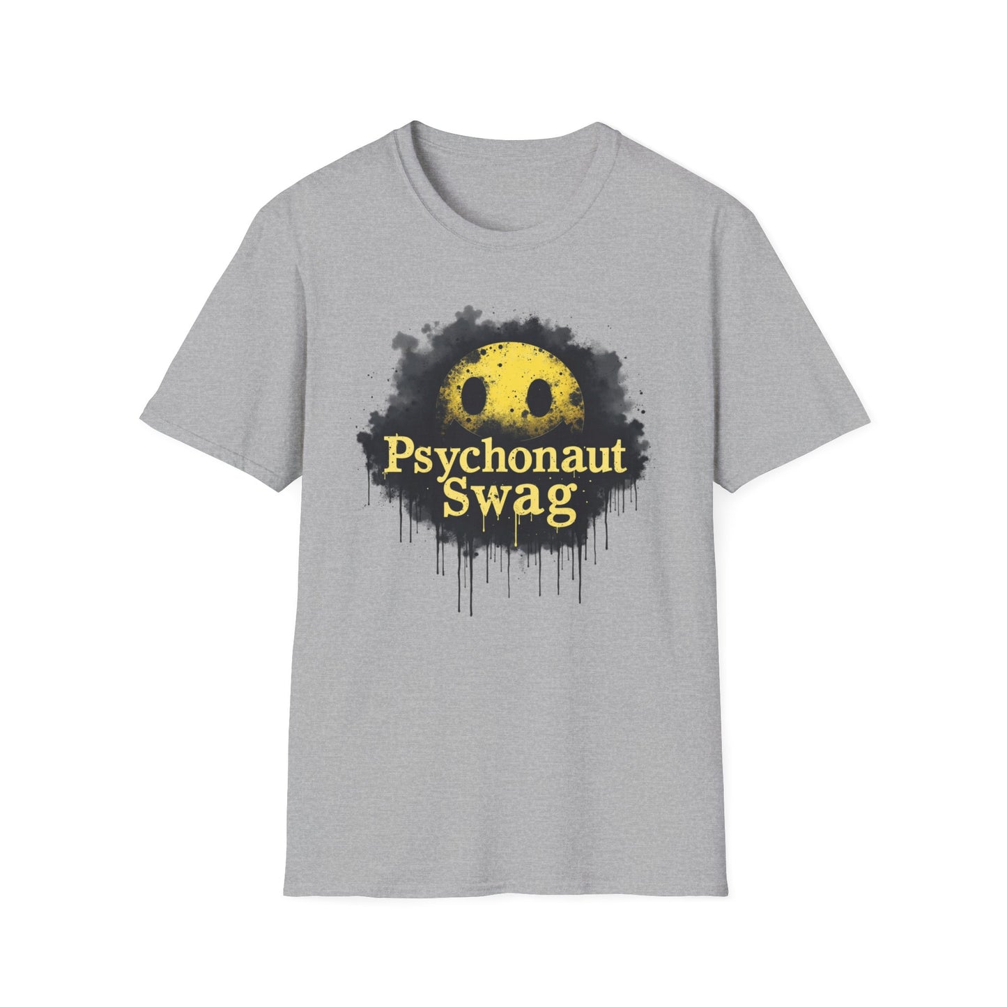 Psycho Smile, Pyschonaut Swag T-Shirt - Unisex Softstyle Tee, Casual Wear, Gift for Gamers, Festival Attire, Streetwear Fashion
