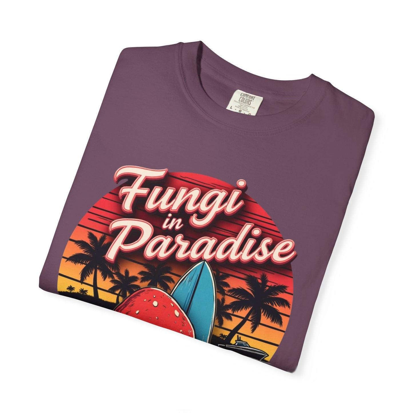 Fungi in Paradise Design, Relaxed Tee, Vintage Style Shirt, Gift for Nature Lovers, Eco-Friendly Apparel