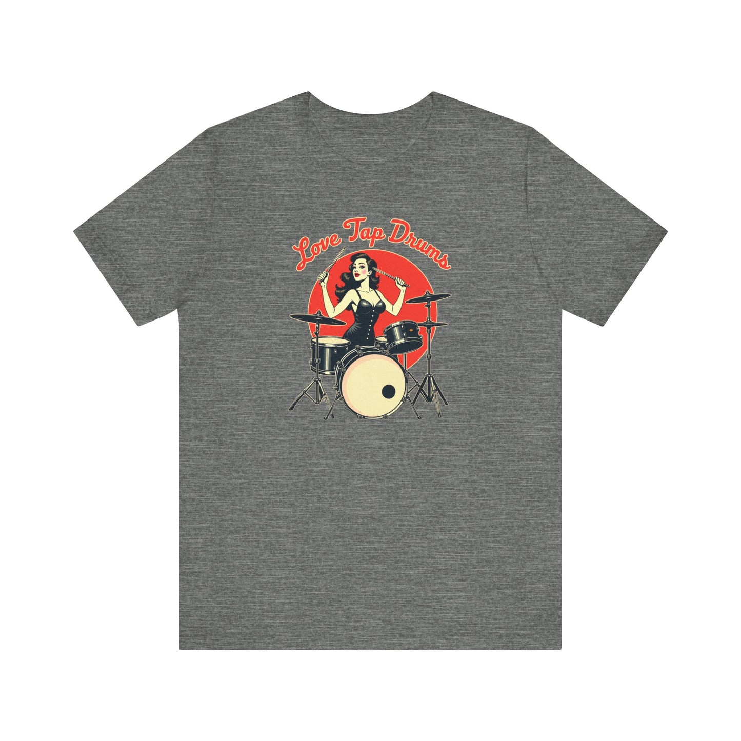 Love Tap Drums, Drummer Tee - Perfect for Music Lovers, Band Merch, Gifts for Musicians, Concerts, Casual Wear, Love Tap Drums - Psychonaut Swag
