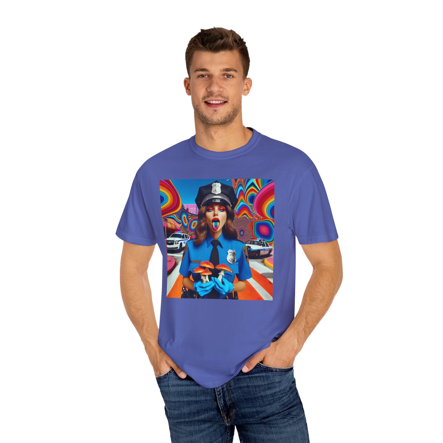 Holding, Unisex Garment-Dyed T-shirt - Psychonaut Swag