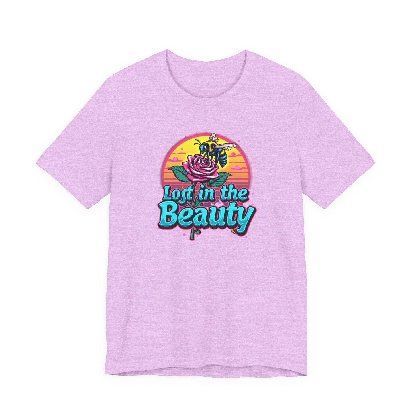 Lost in the Beauty Unisex Tee - Floral Graphic Short Sleeve Shirt - Psychonaut Swag