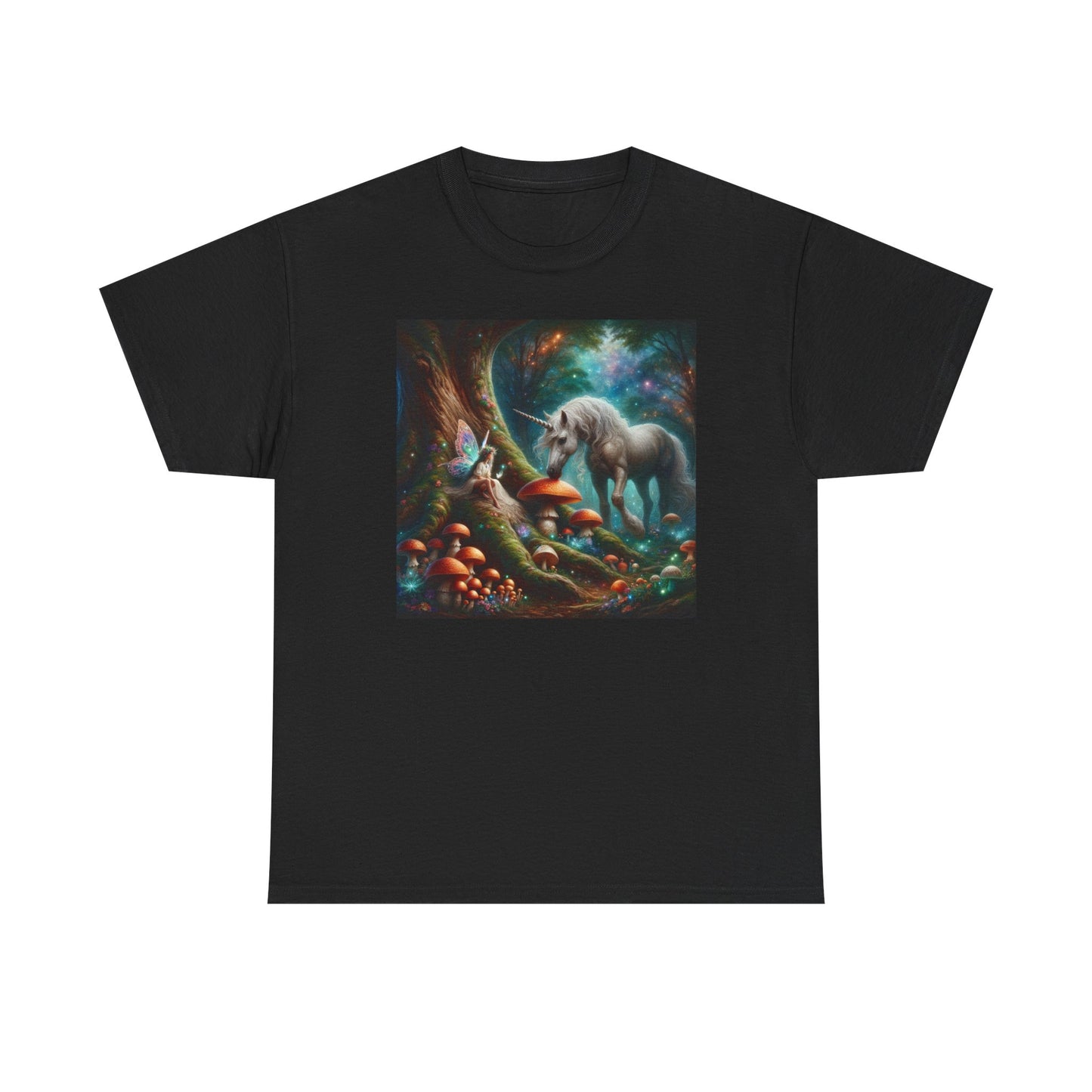 Unicorn Sighting in the Forest, Unisex Heavy Cotton Tee - Psychonaut Swag