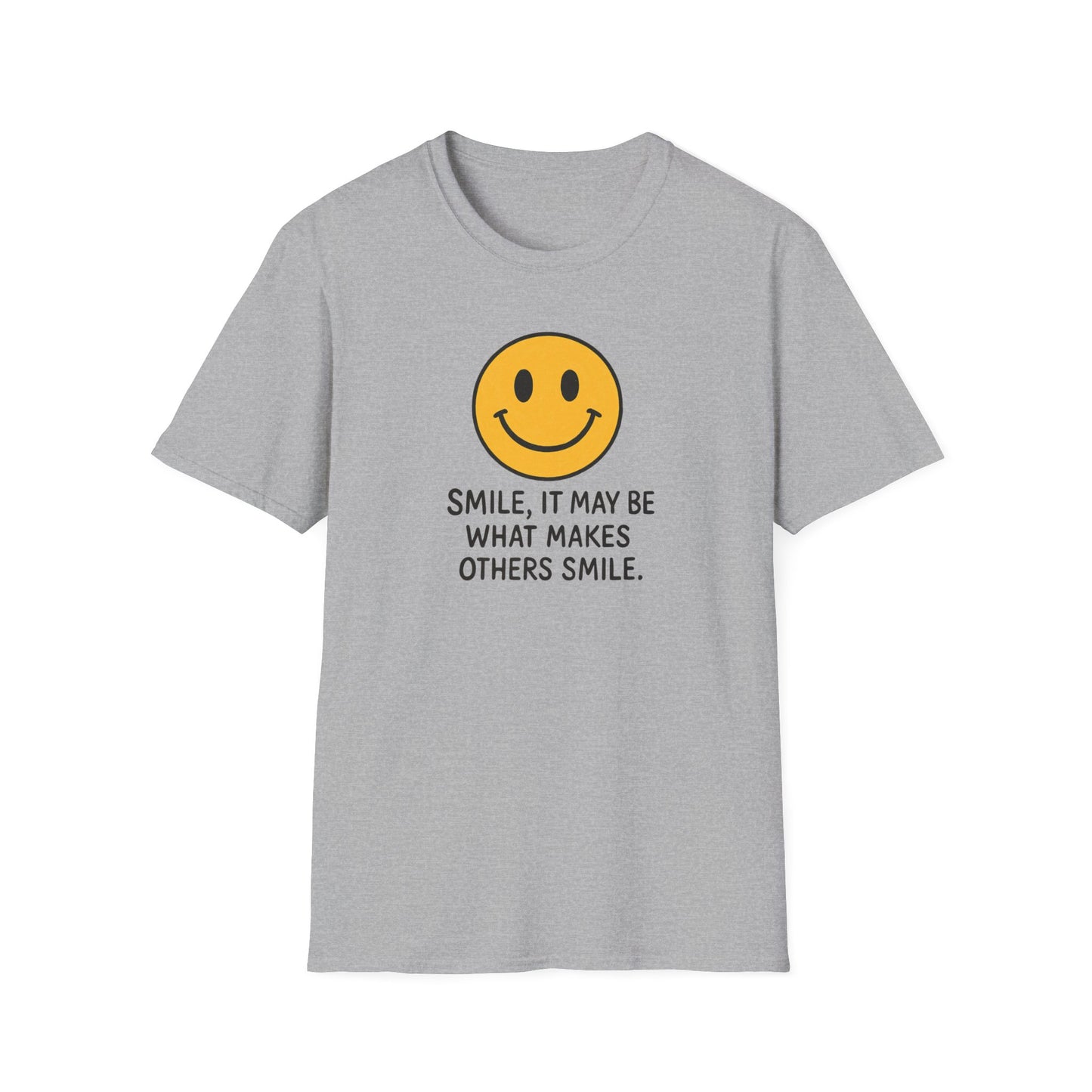 Smile Encouragement T-Shirt, Positive Vibes Tee, Unisex Graphic Shirt, Gift for Friends, Casual Wear, Everyday Comfort - Psychonaut Swag