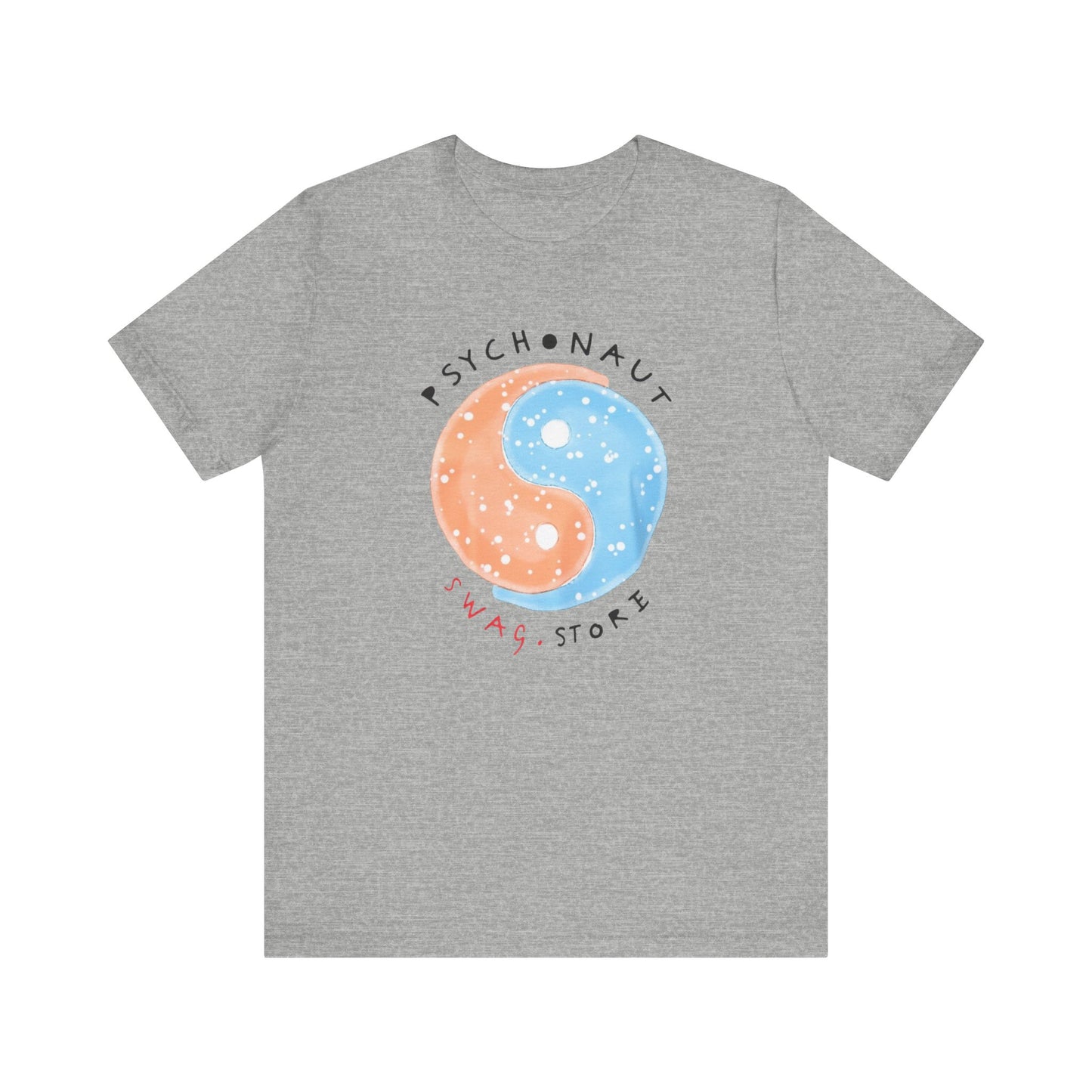 Psychedelic Yin Yang Graphic Tee, Relaxed Fit Short Sleeve T-Shirt, Unisex Casual Wear, Gift for Psychonauts and Free Spirits