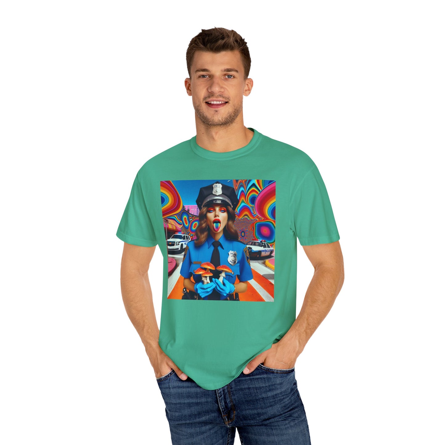 Holding, Unisex Garment-Dyed T-shirt - Psychonaut Swag