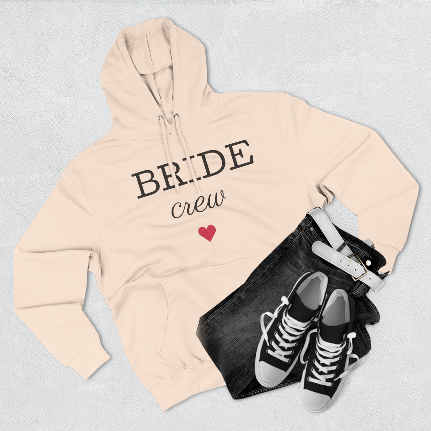 Bride Crew, Three-Panel Fleece Hoodie - Psychonaut Swag