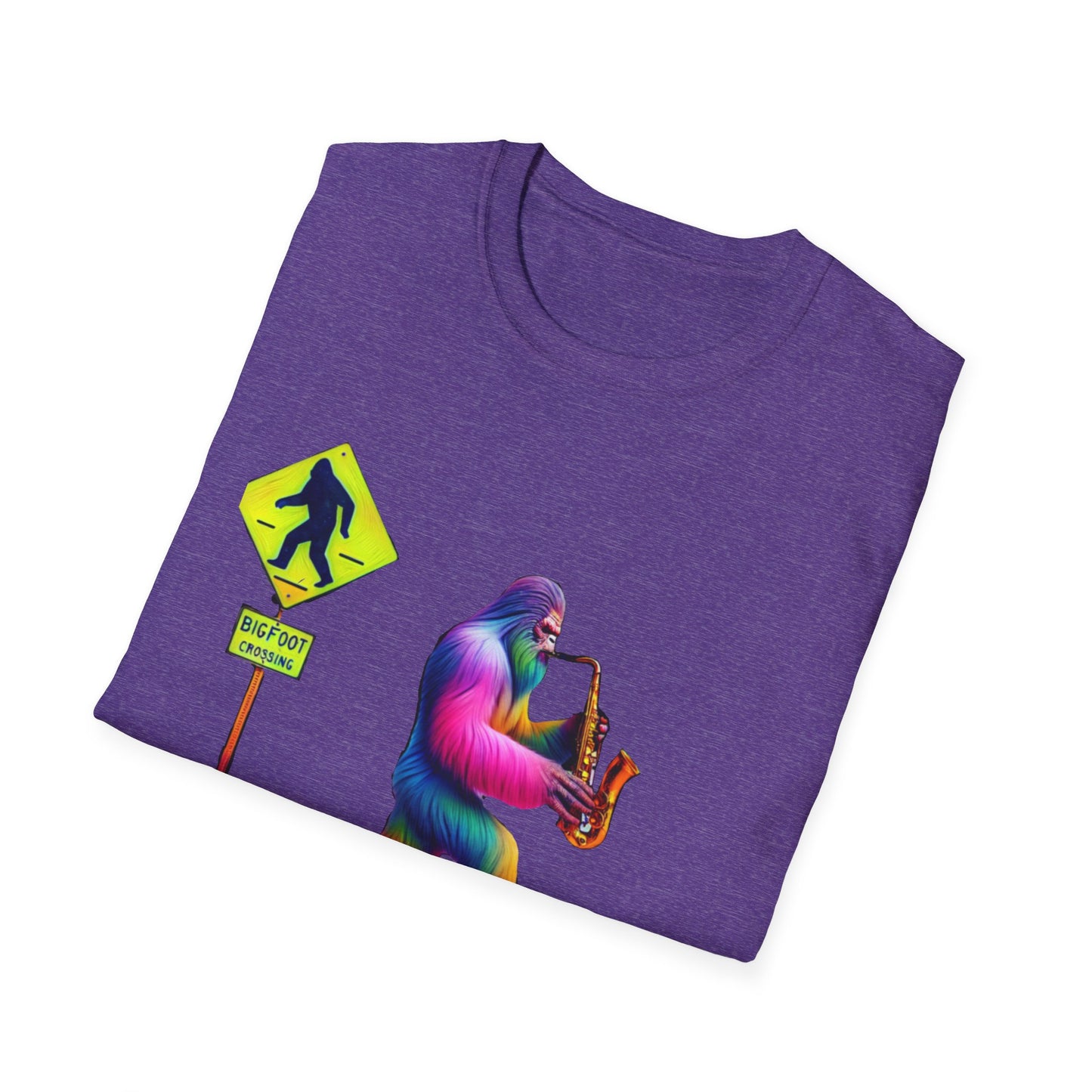 Sax-Squatch, Unisex Softstyle T-Shirt - Psychonaut Swag