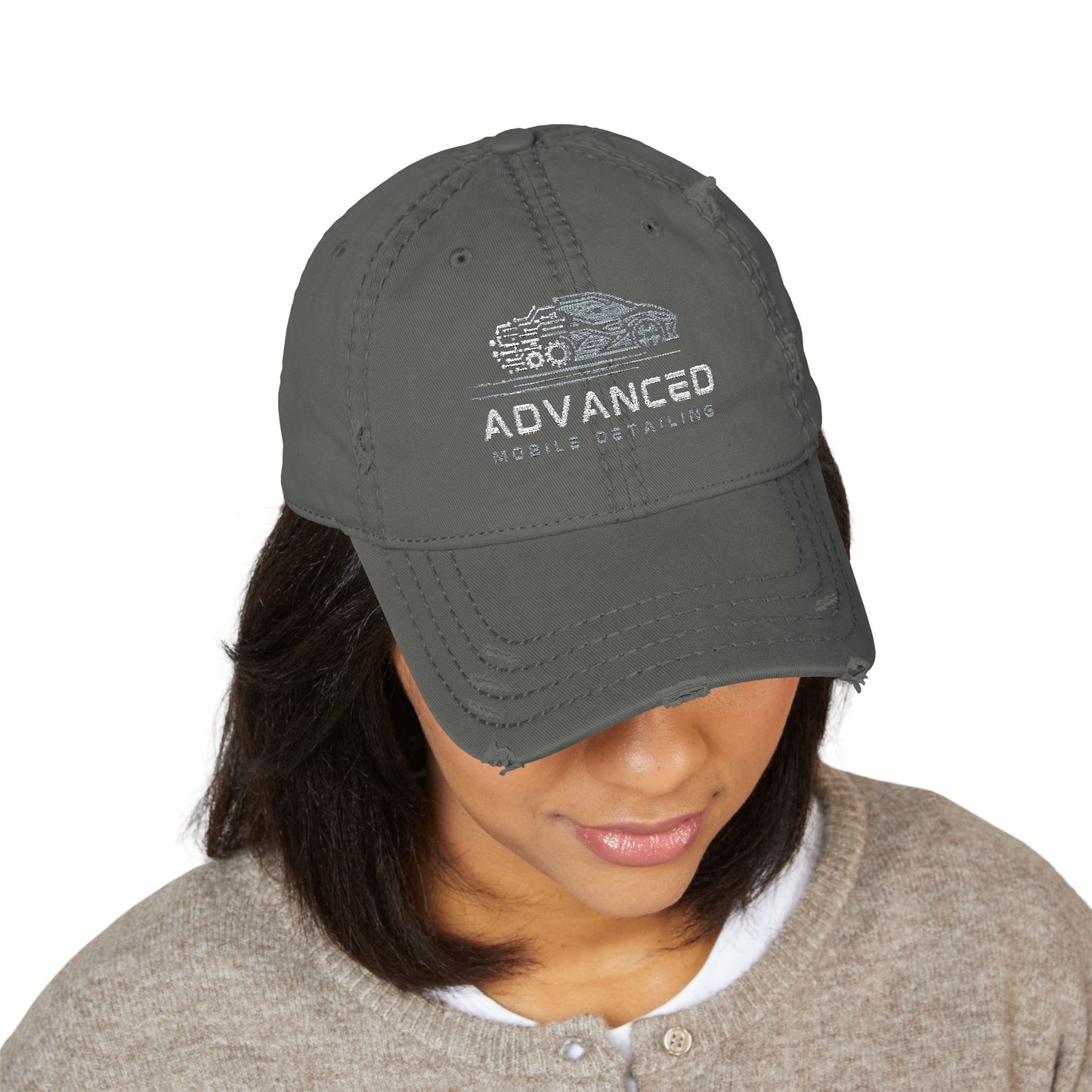 Distressed Embroidered Dad Hat - Casual Cap for Car Lovers, Perfect Gift for Father's Day, Summer Vibes, and Relaxed Outings