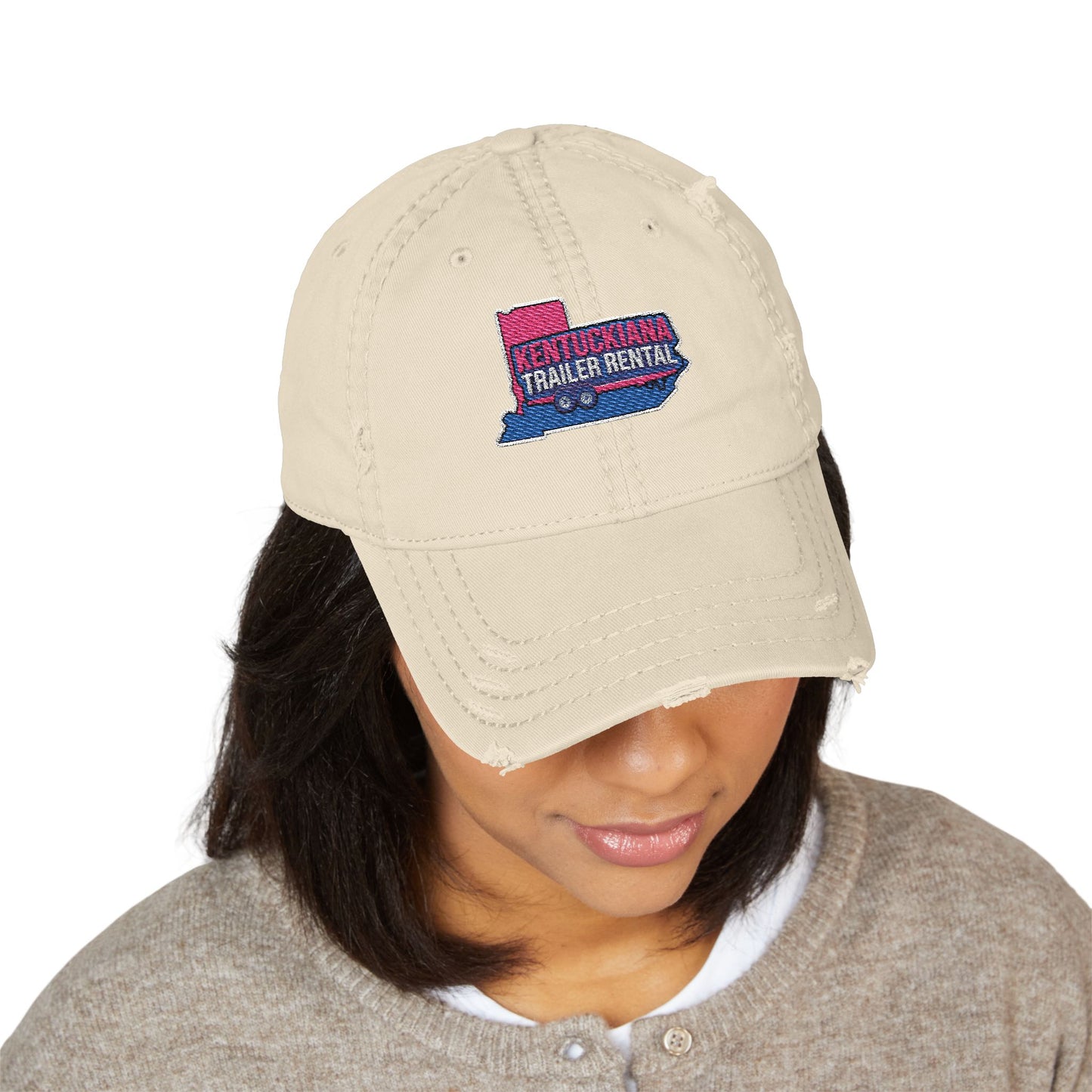 Kentuckiana Distressed Embroidered Dad Hat, Casual Hat for Adventure Lovers, Gift for Father's Day, Summer Style Cap, Vintage Dad Hat