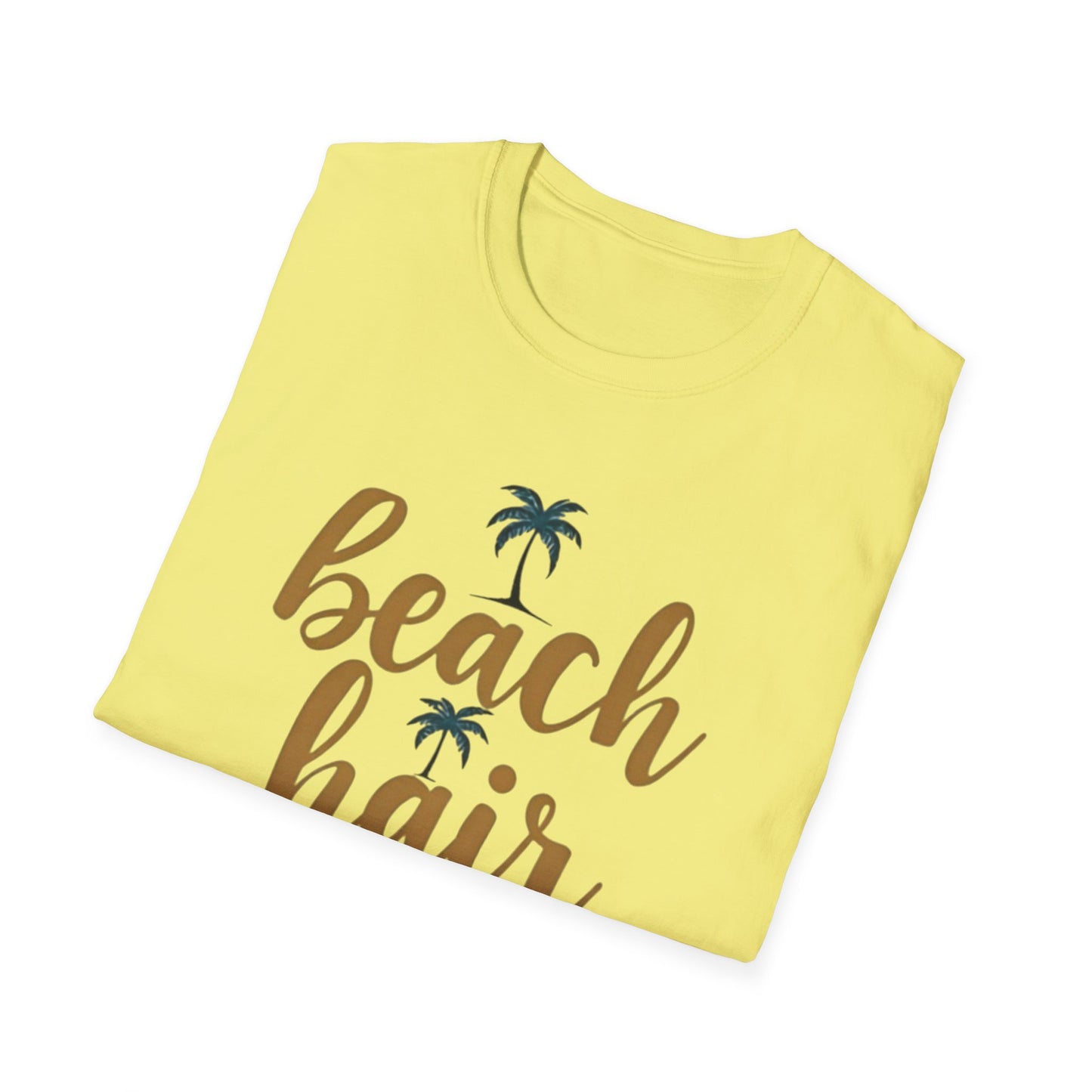 Beach Hair Don't Care Unisex T-Shirt, Summer Vibe Tee, Casual Beachwear, Gift for Beach Lovers, Vacation Attire - Psychonaut Swag