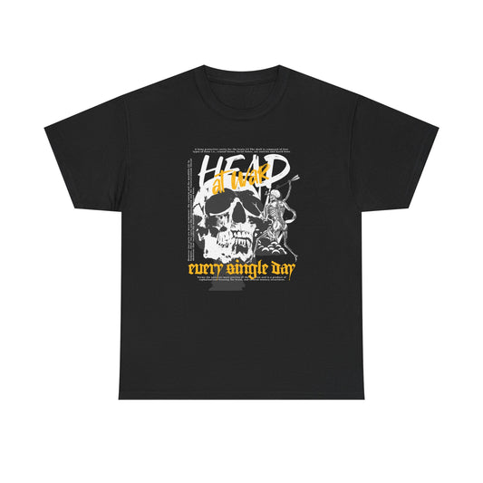 Head At War, skeleton Unisex Heavy Cotton Tee