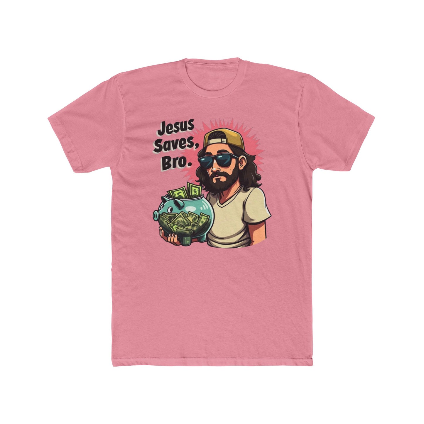 Jesus Saves, Bro' - Casual Wear, Funny Gift, Humor Shirt, Church Events, Everyday Style - Psychonaut Swag