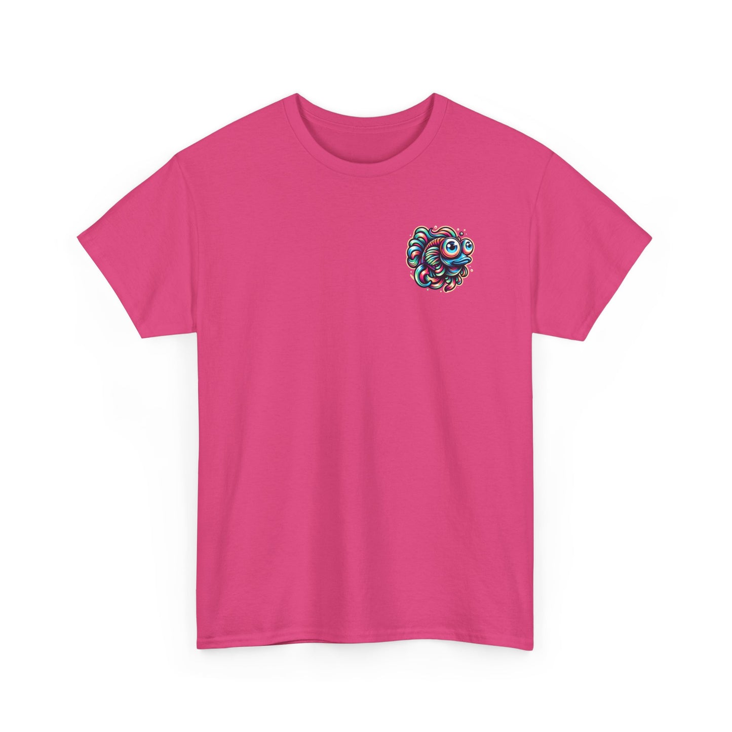 Psychedelic Fish Graphic Unisex Heavy Cotton Tee - Fun & Vibrant Apparel - Psychonaut Swag