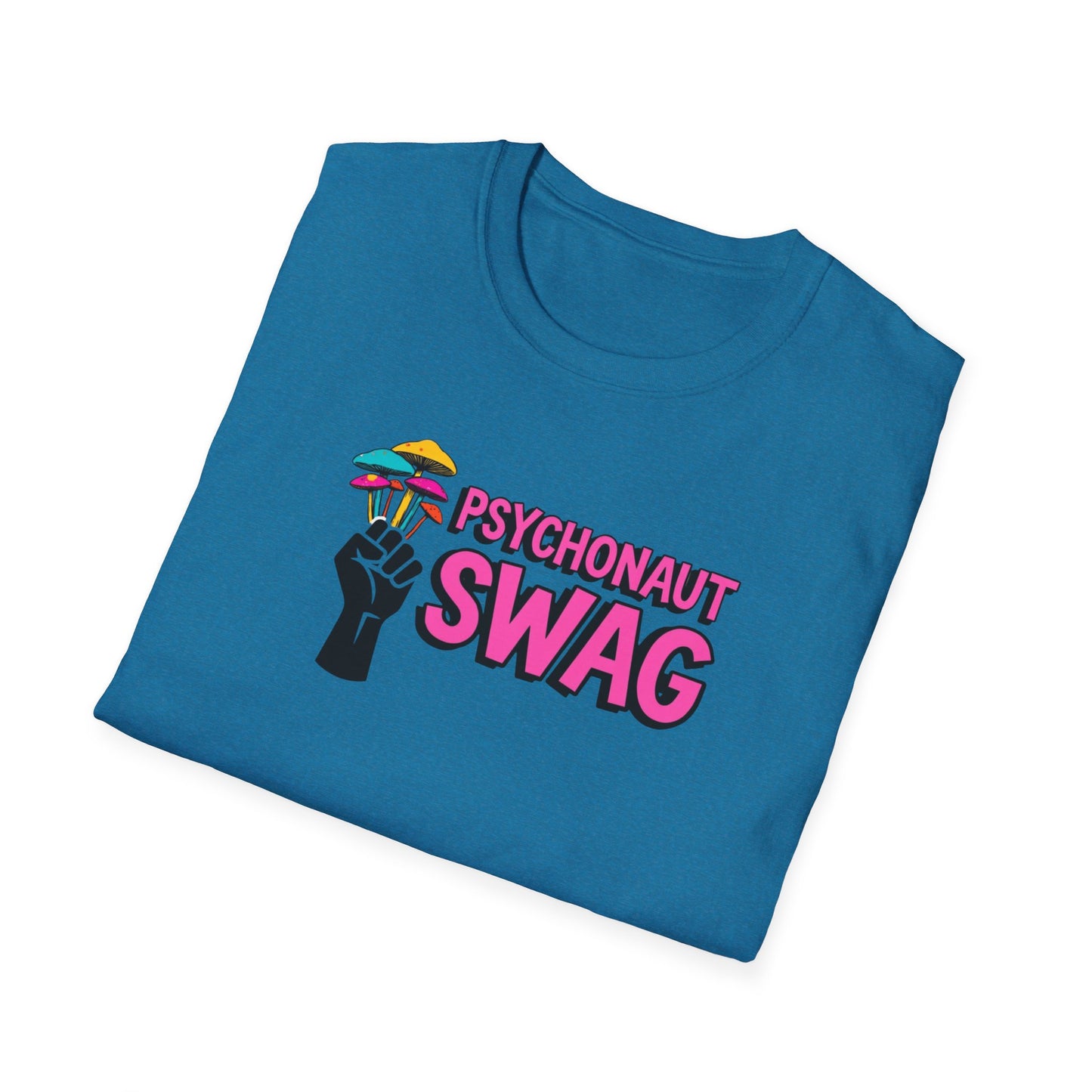 Fistful of Shrooms, Pyschonaut Swag Staple, Psychedelic Graphic T-Shirt, Humor Apparel for Psychedelic Lovers, Perfect for Festivals, Casual Wear, Gift for Friends - Psychonaut Swag