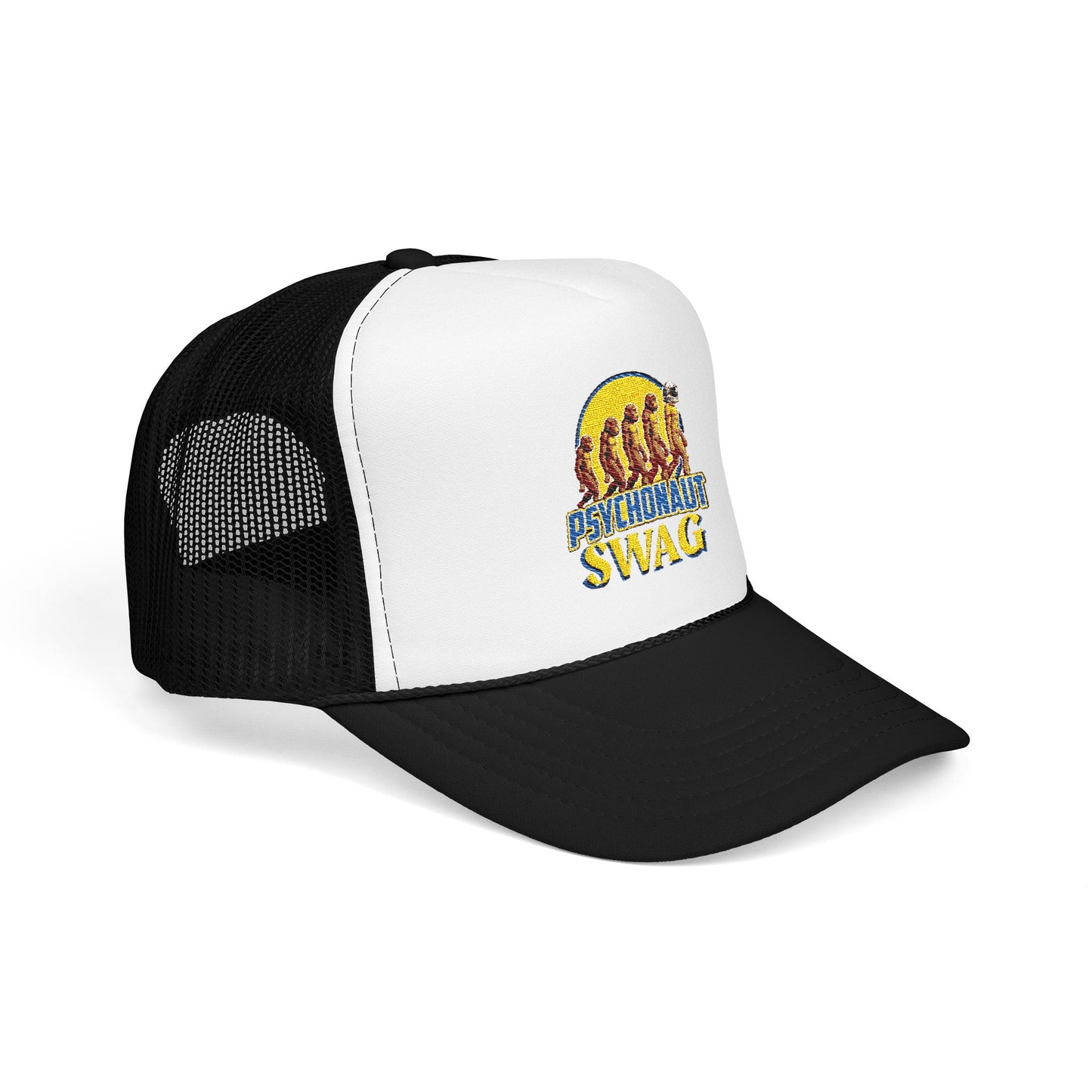 Psychonaut swag small biz, Trucker Hat, Retro Snapback Cap for Festivals, Embroidered Swag for Psychonauts, Perfect Gift for Music Lovers