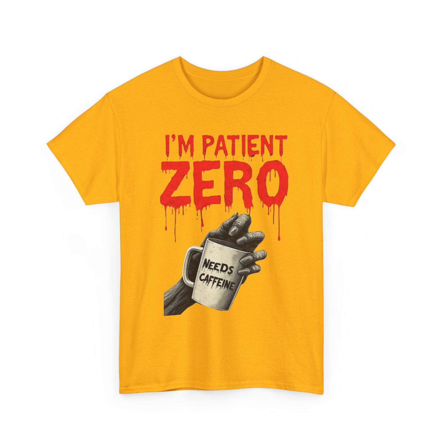 Patient Zero Unisex Heavy Cotton Tee, Horror T-Shirt, Halloween Apparel, Unique Graphic Tee, Casual Wear, Gift for Fans