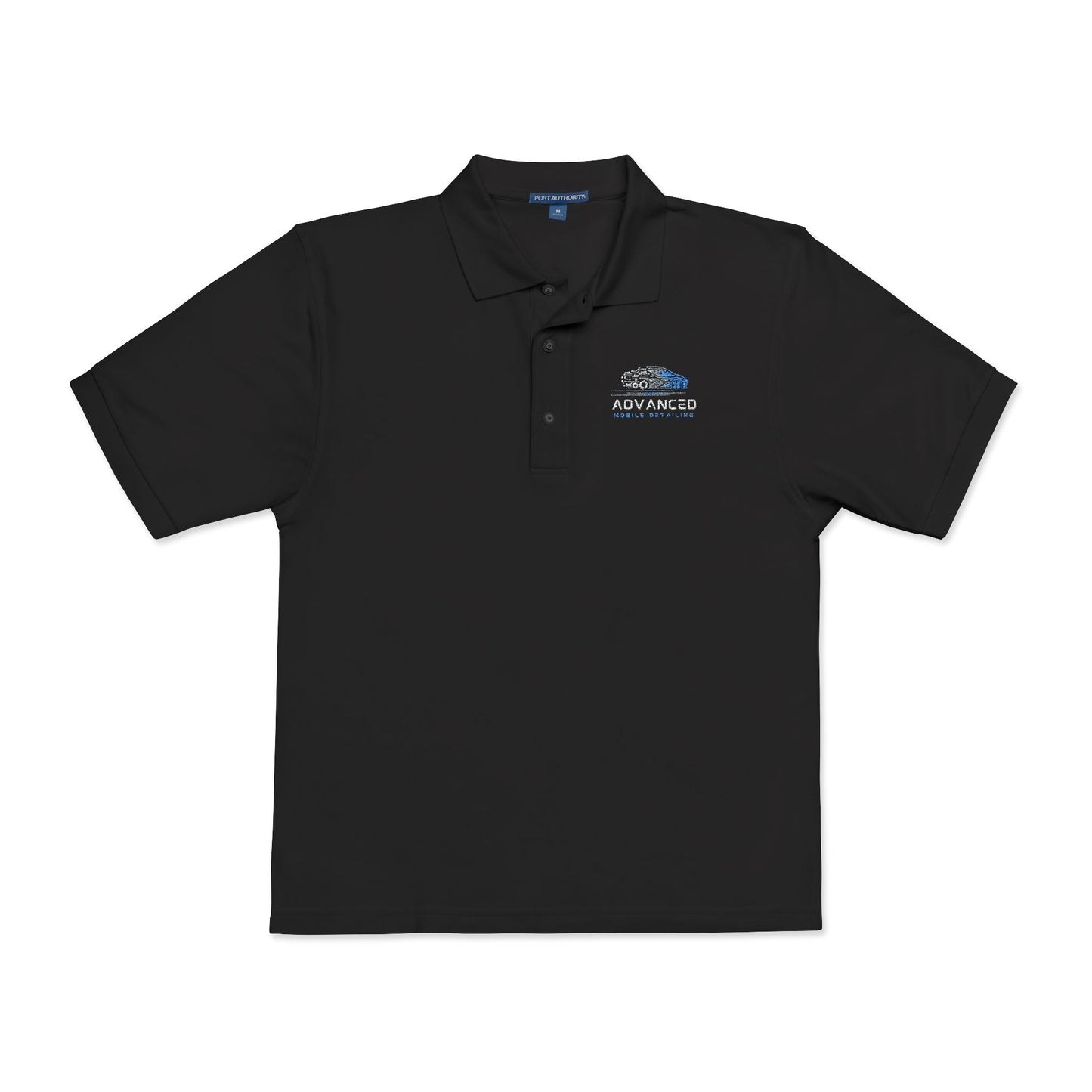Advanced Mobile, Unisex Polo Shirt with Embroidery, Casual Wear, Gift for Dad, Customizable Shirt, Summer Wardrobe Essential