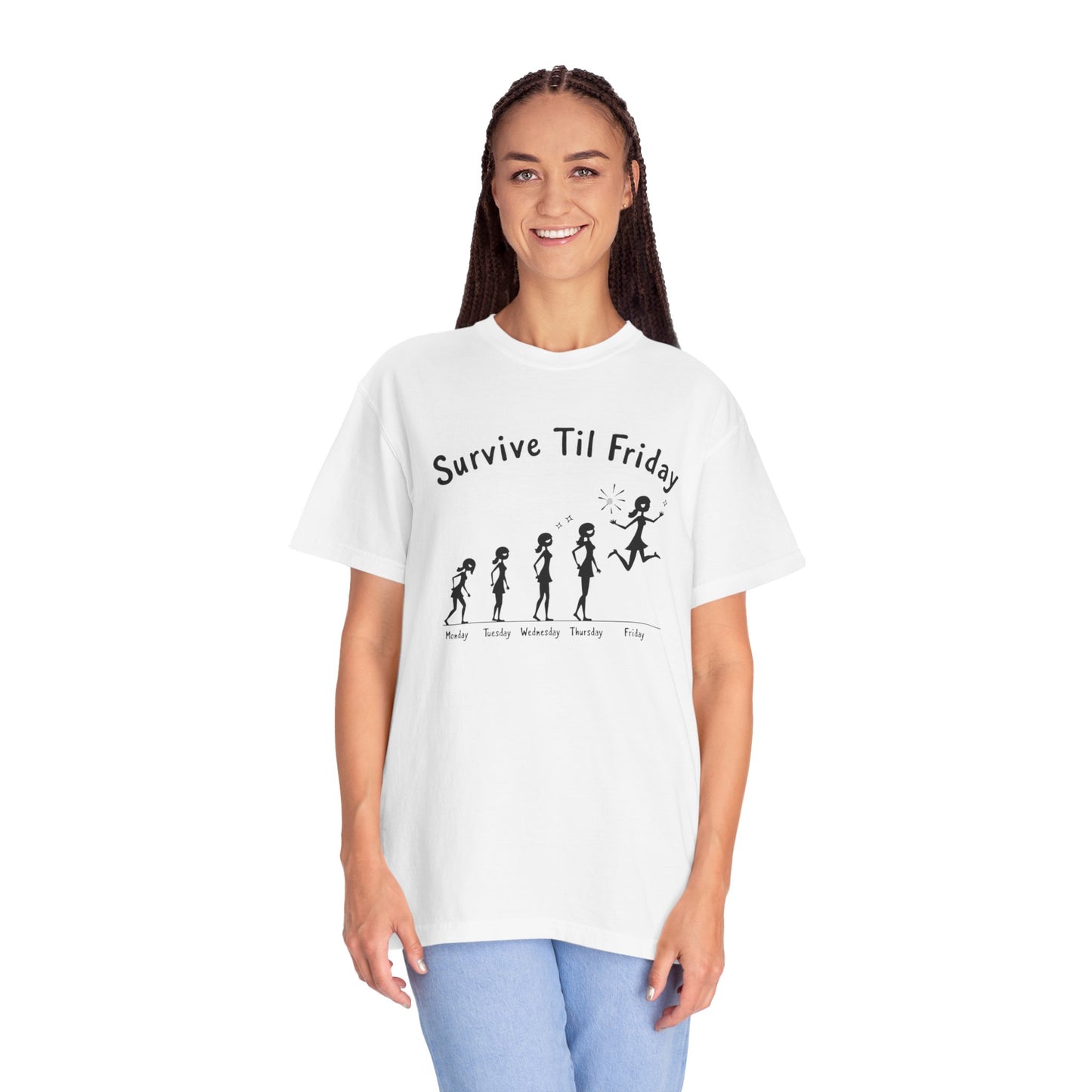 Survive Til Friday Unisex T-shirt, Funny Graphic Tee, Weekend Vibes Shirt, Casual Everyday Wear, Gift for Friends