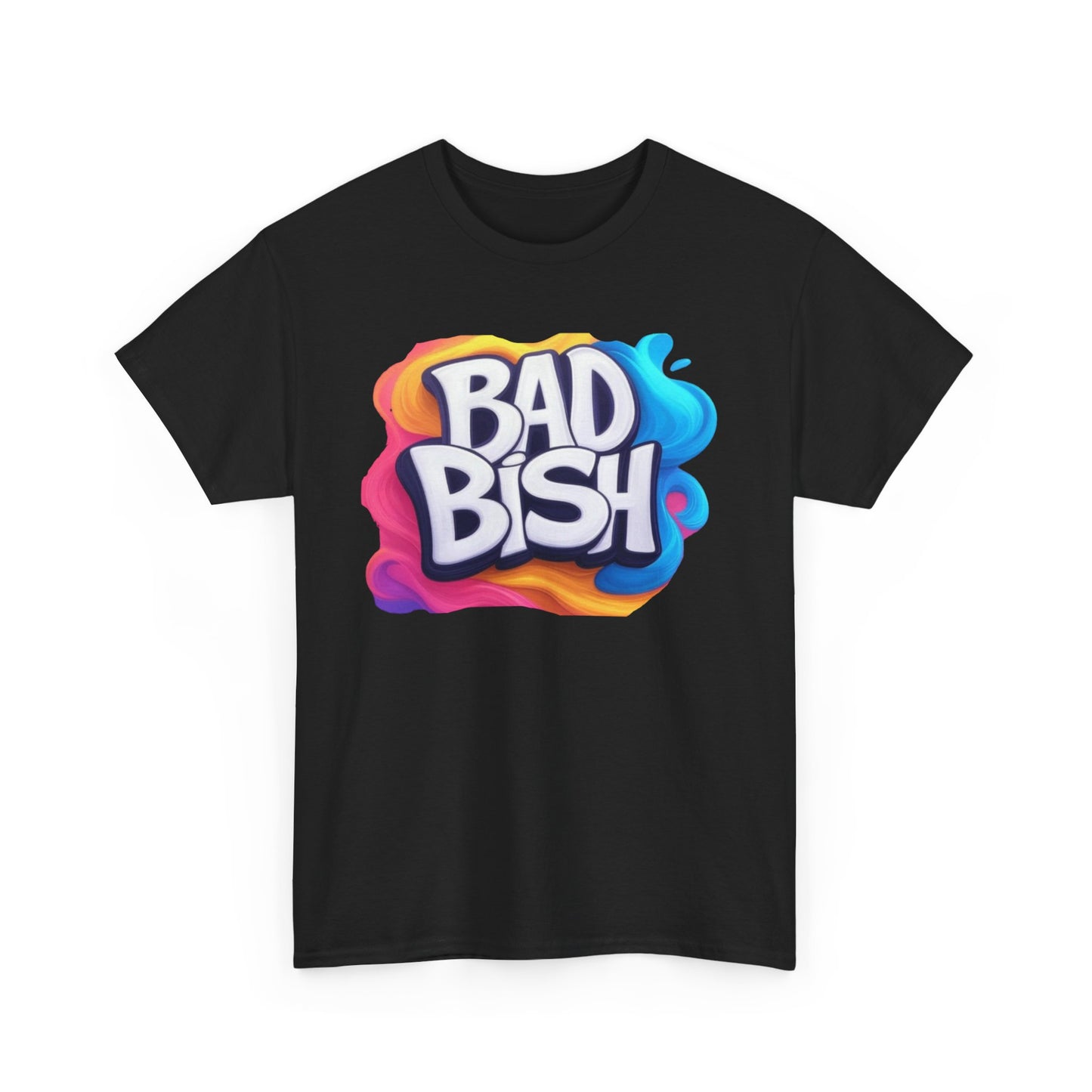 Colorful 'Bad Bish' Unisex Heavy Cotton Tee - Fun and Edgy T-Shirt for Confident Style - Psychonaut Swag