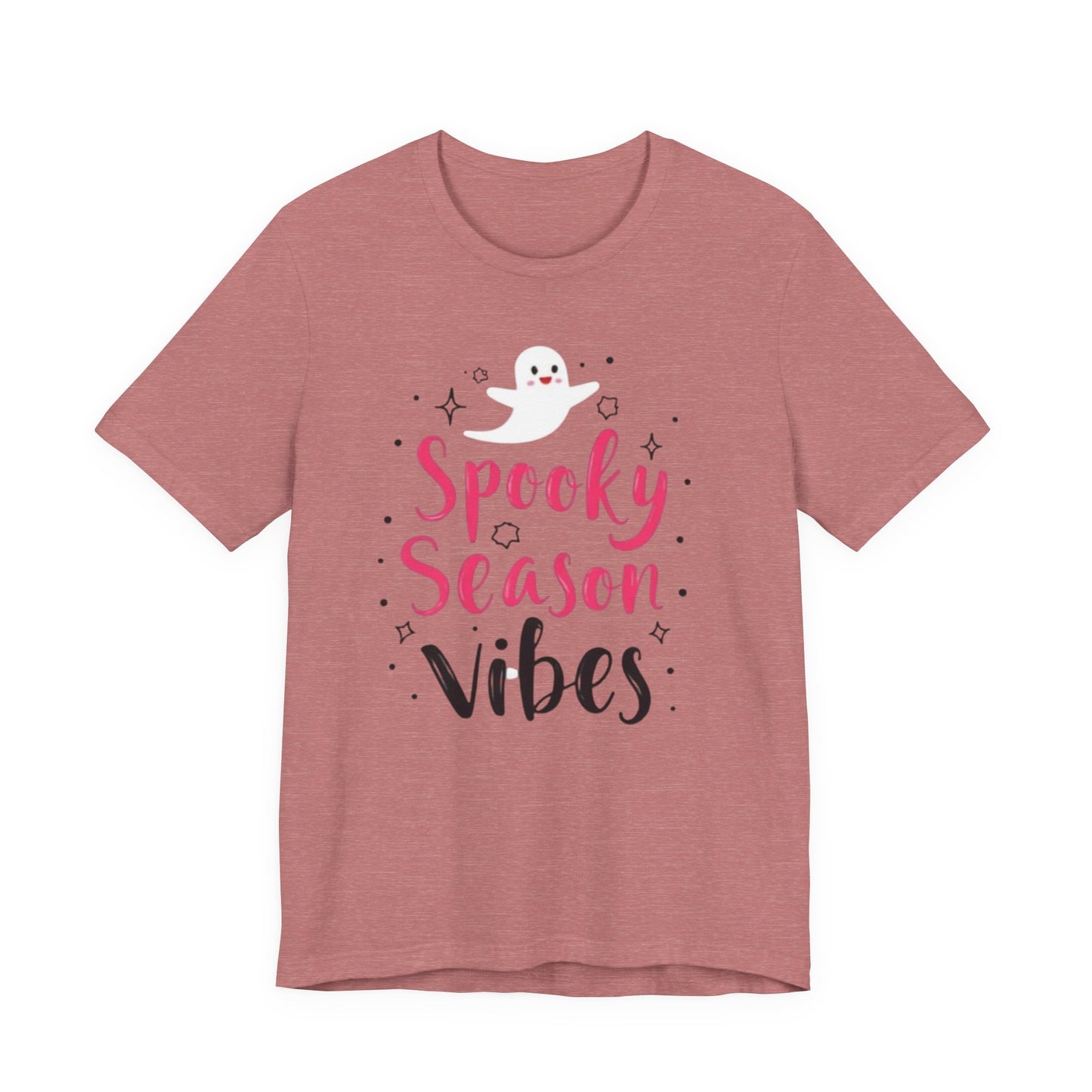 Spooky Season Vibes Tee, Halloween T-Shirt, Unisex Ghost Shirt, Cute Fall Apparel, Casual Halloween Outfit, Halloween Gift