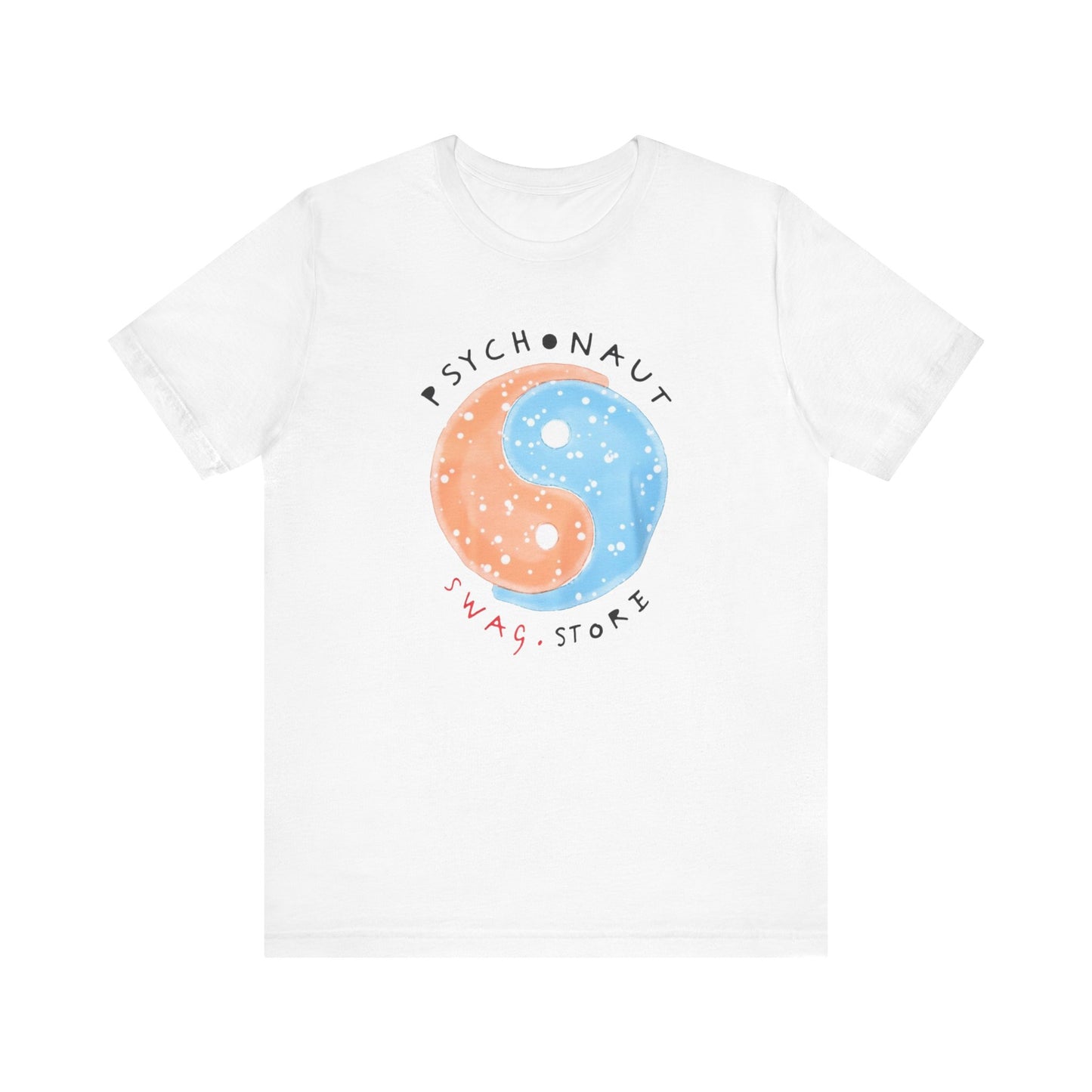 Psychedelic Yin Yang Graphic Tee, Relaxed Fit Short Sleeve T-Shirt, Unisex Casual Wear, Gift for Psychonauts and Free Spirits