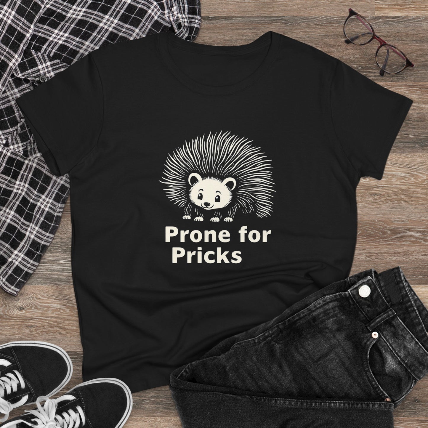 Prone for Pricks, Funny Hedgehog Tee, Quirky Animal Shirt, Cute Graphic Tee, Gift for Animal Lovers, Casual Wear, Summer Top