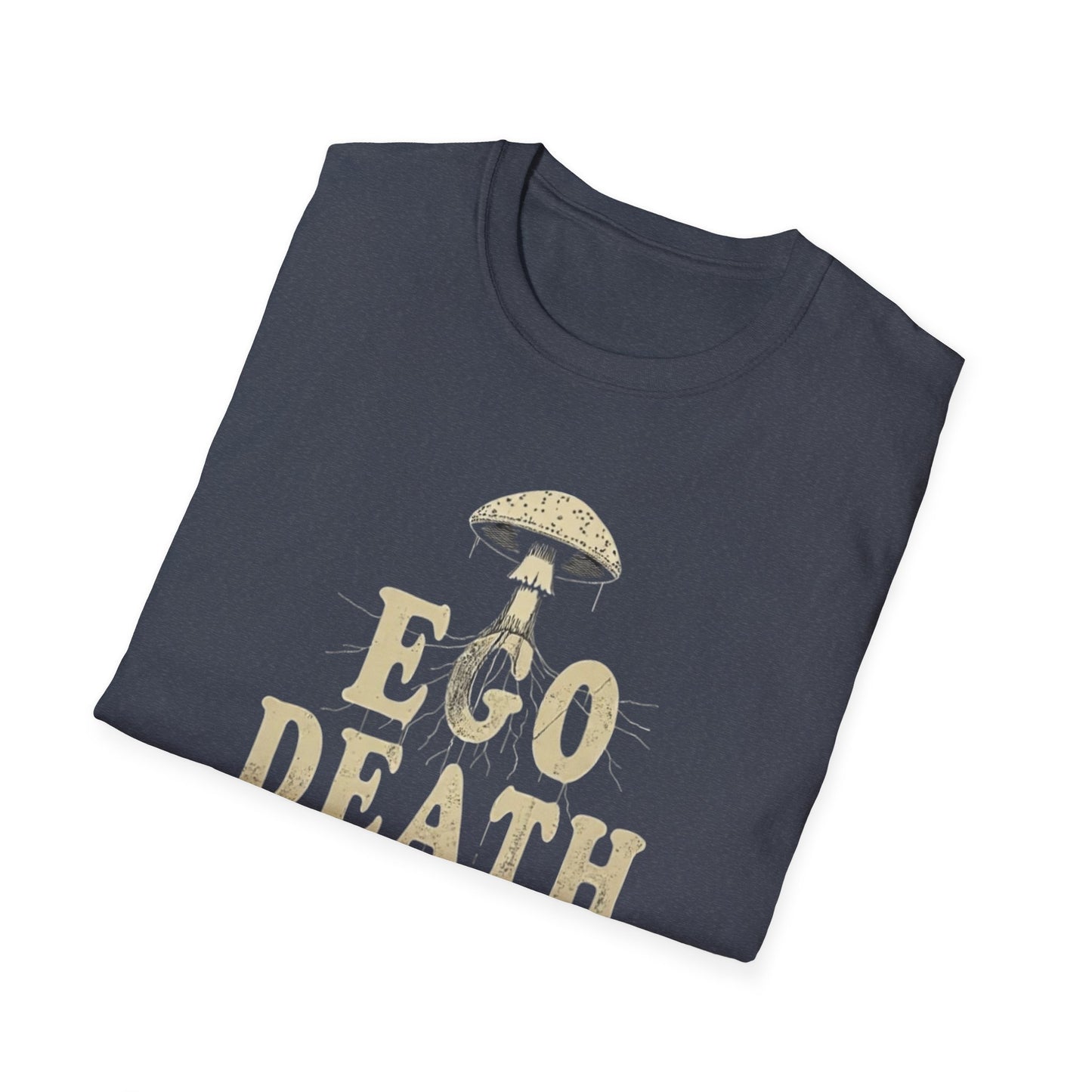 Ego Death Club Mushroom, T-Shirt, Unisex Softstyle Tee, Casual Wear, Gift for Friends, Unique Graphic Shirt - Psychonaut Swag