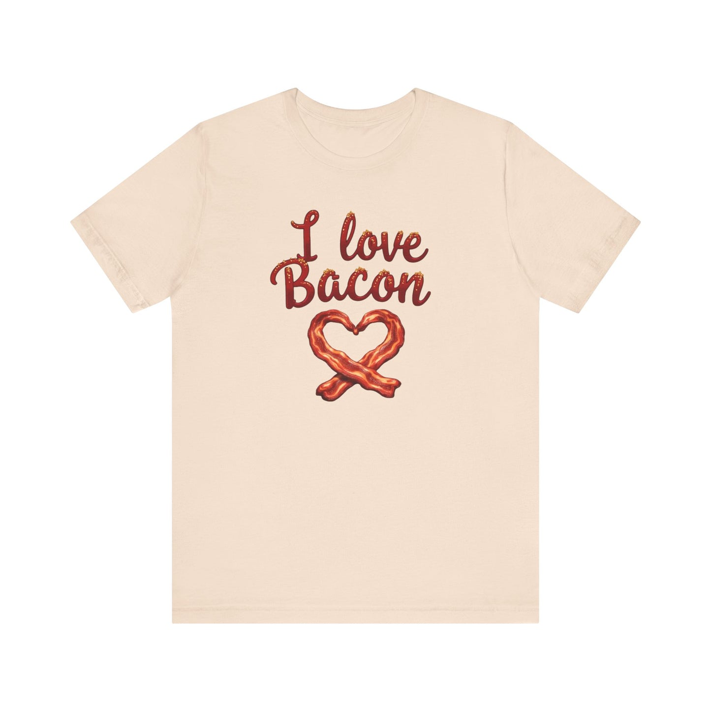 I Love Bacon Unisex Tee - Perfect for Food Lovers, Casual Outings, Gift for Bacon Fans, Foodie T-Shirt, Fun Cooking Tee - Psychonaut Swag