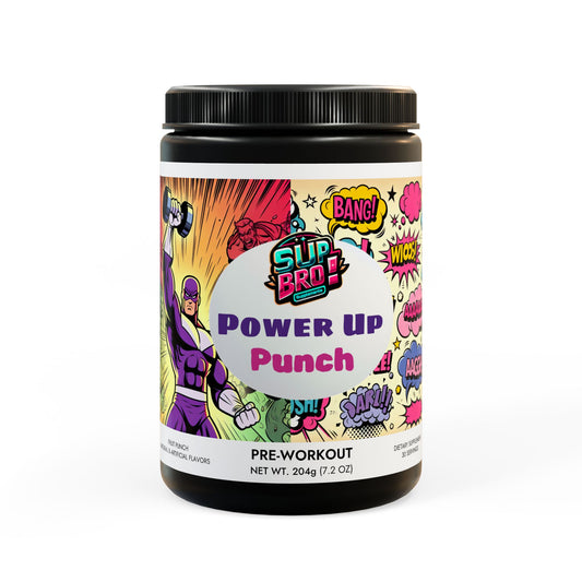 Power Up! Pre-Workout Supplement, Fruit Punch (204g, 7.1oz) - Psychonaut Swag