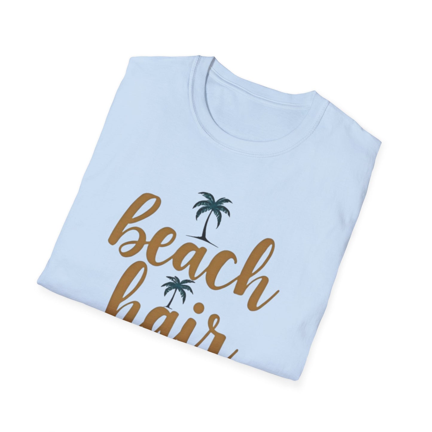 Beach Hair Don't Care Unisex T-Shirt, Summer Vibe Tee, Casual Beachwear, Gift for Beach Lovers, Vacation Attire - Psychonaut Swag