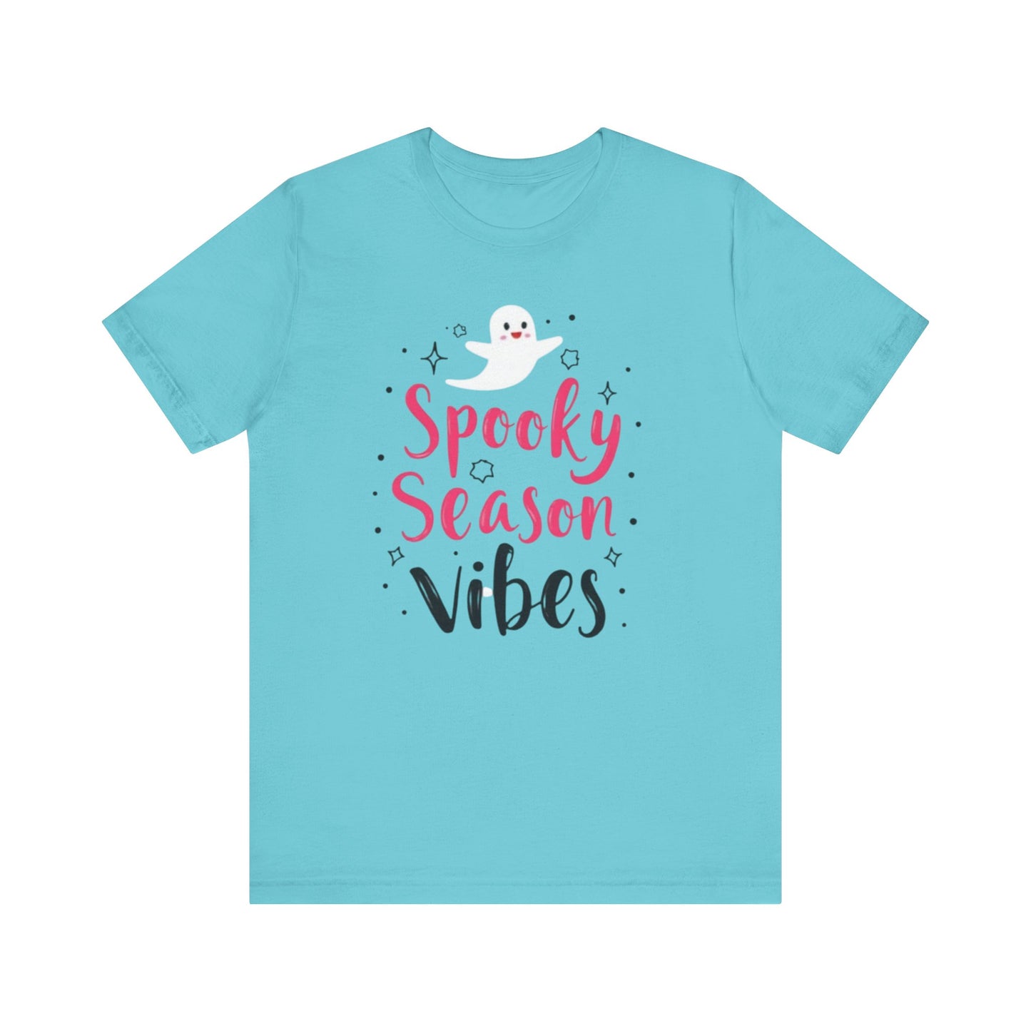 Spooky Season Vibes Tee, Halloween T-Shirt, Unisex Ghost Shirt, Cute Fall Apparel, Casual Halloween Outfit, Halloween Gift