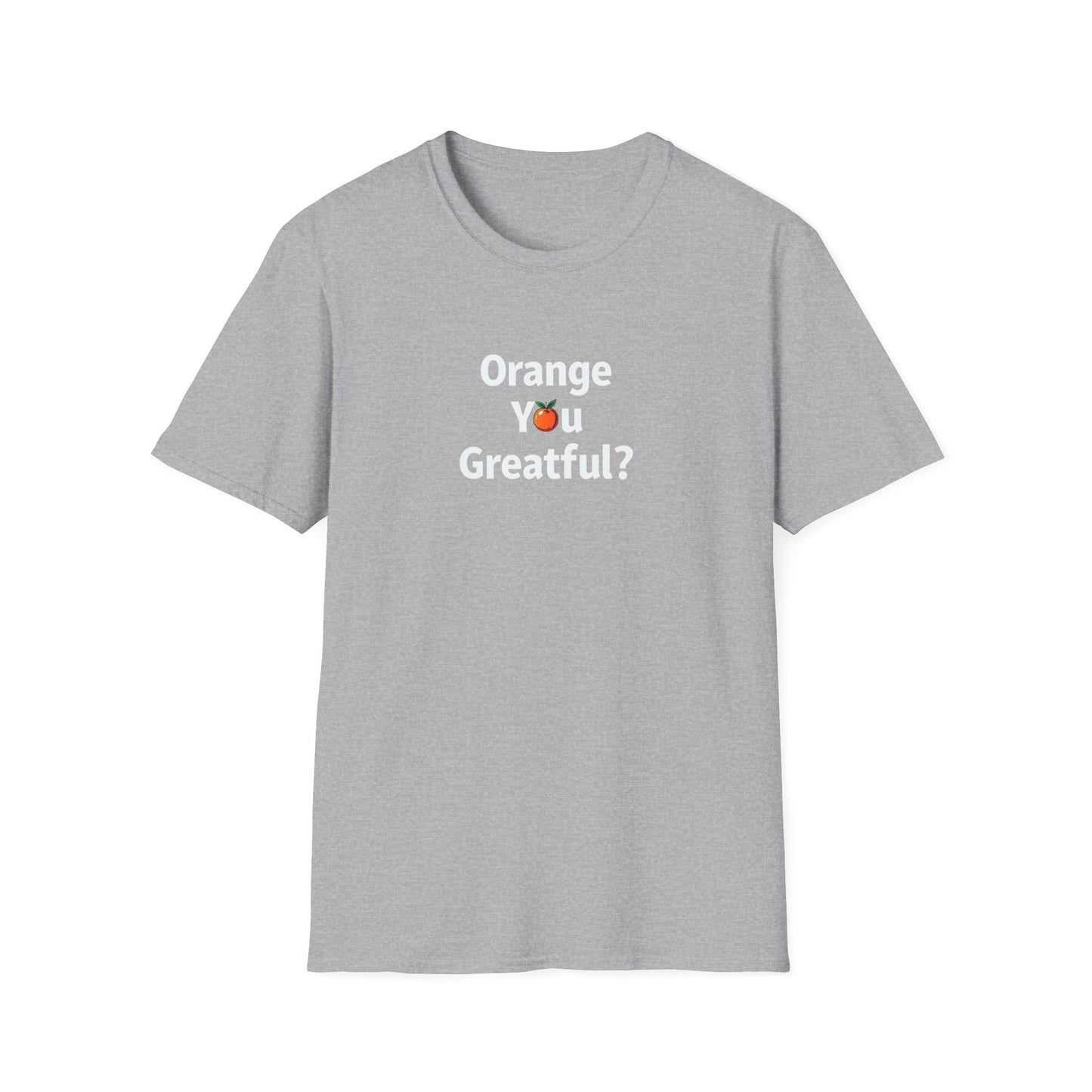 Grateful Orange T-Shirt, Unisex Casual Wear, Thanksgiving Shirt, Fall Vibes Tee, Gift for Friends, Comfortable Everyday Apparel - Psychonaut Swag