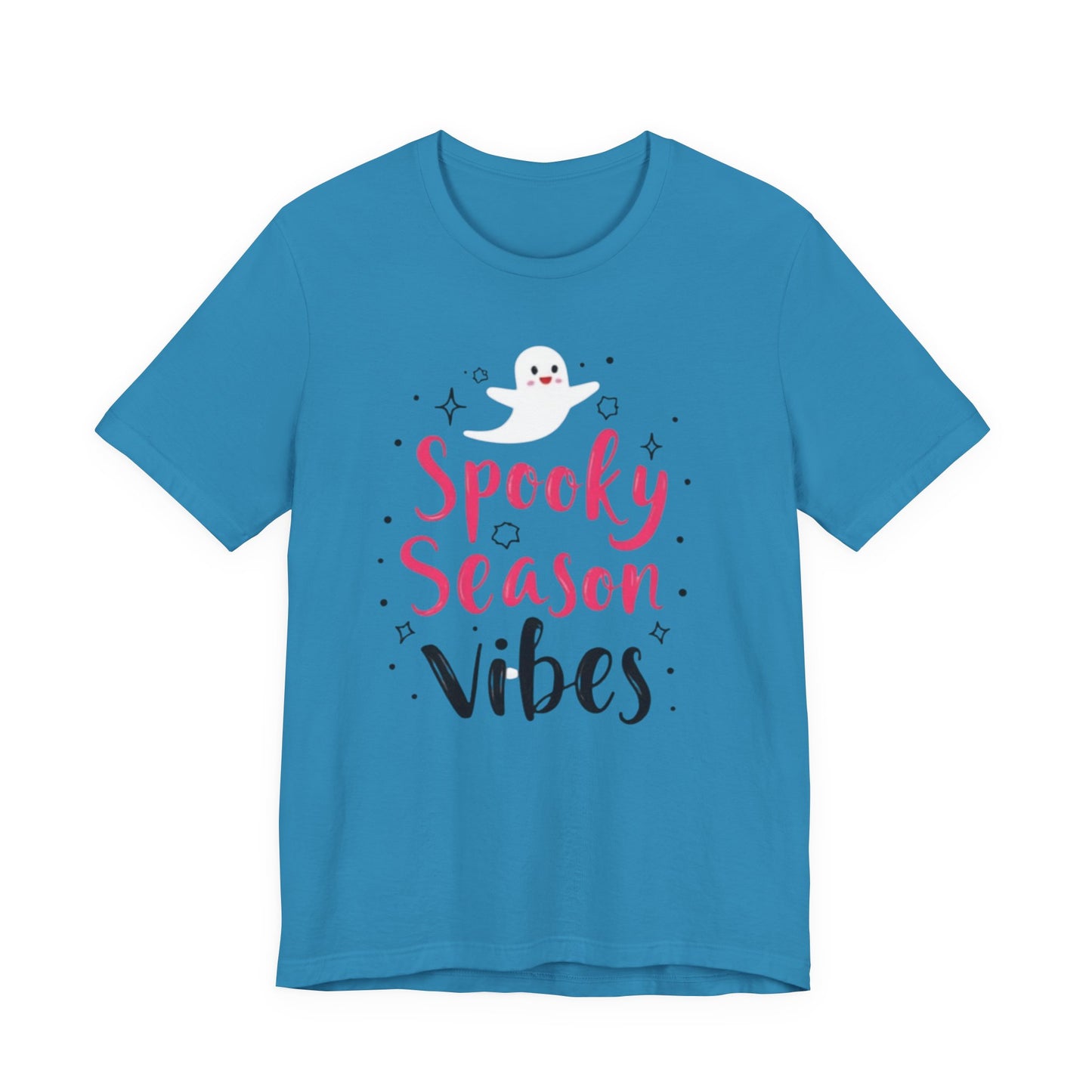 Spooky Season Vibes Tee, Halloween T-Shirt, Unisex Ghost Shirt, Cute Fall Apparel, Casual Halloween Outfit, Halloween Gift