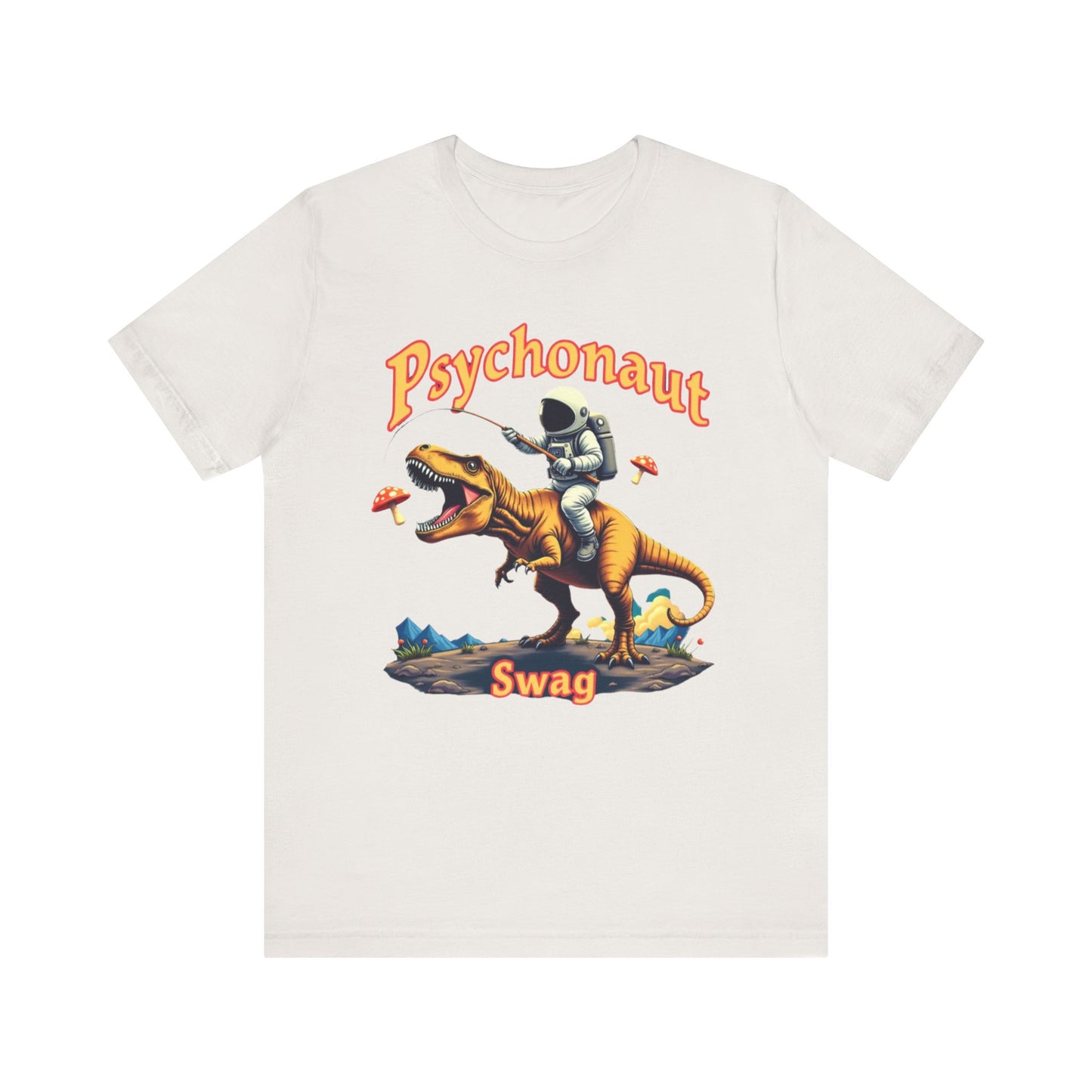 Psychonaut T-Rex Tee - Cool Retro Unisex Jersey Short Sleeve Shirt, Perfect for Gifts, Festivals, and Everyday Wear - Psychonaut Swag