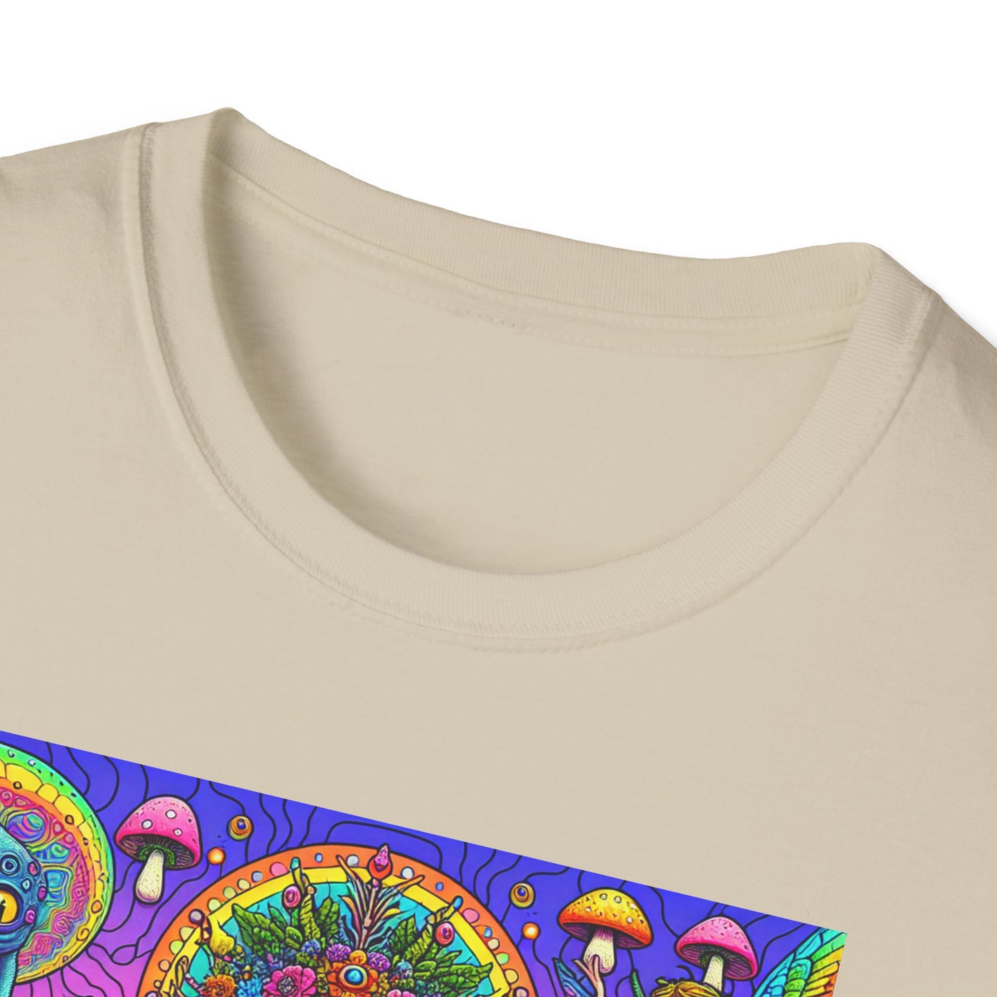 Mushroom Last Supper, Unisex Softstyle T-Shirt - Psychonaut Swag