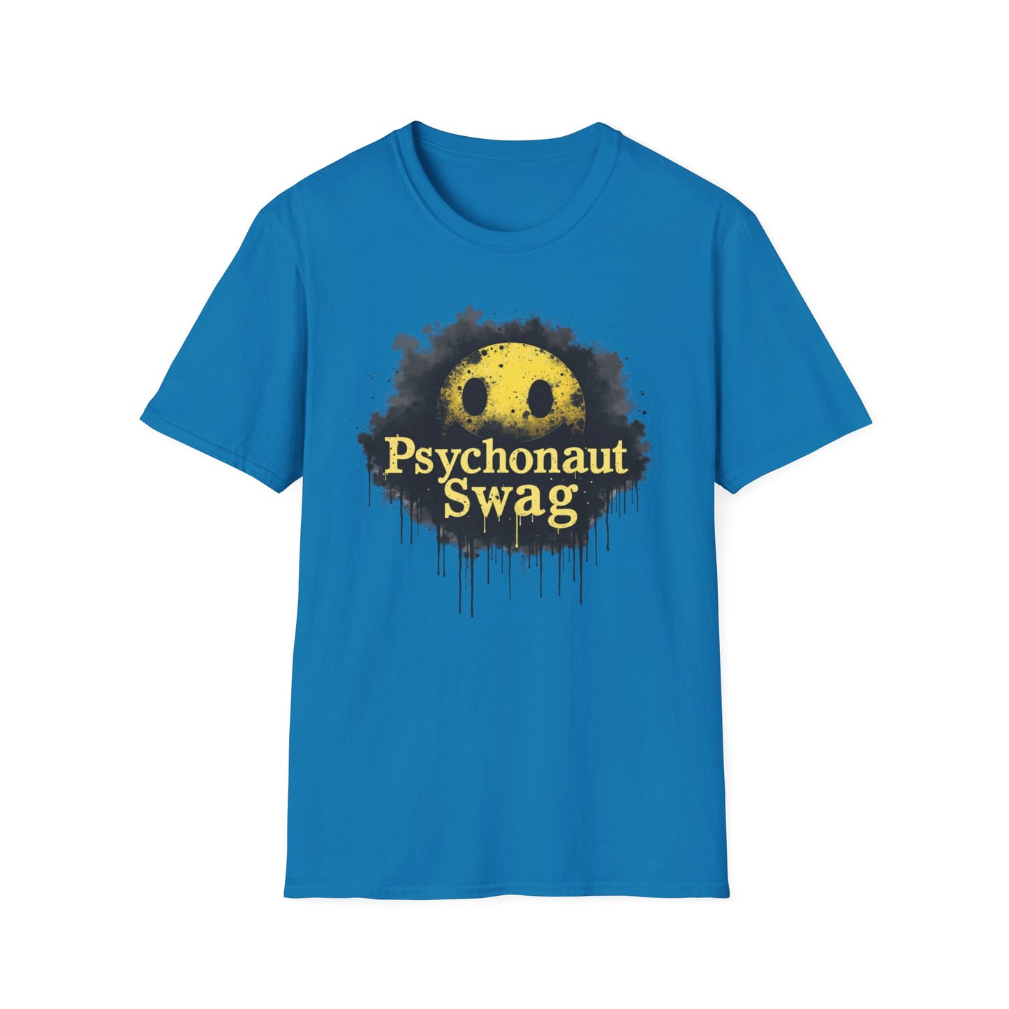 Psycho Smile, Pyschonaut Swag T-Shirt - Unisex Softstyle Tee, Casual Wear, Gift for Gamers, Festival Attire, Streetwear Fashion
