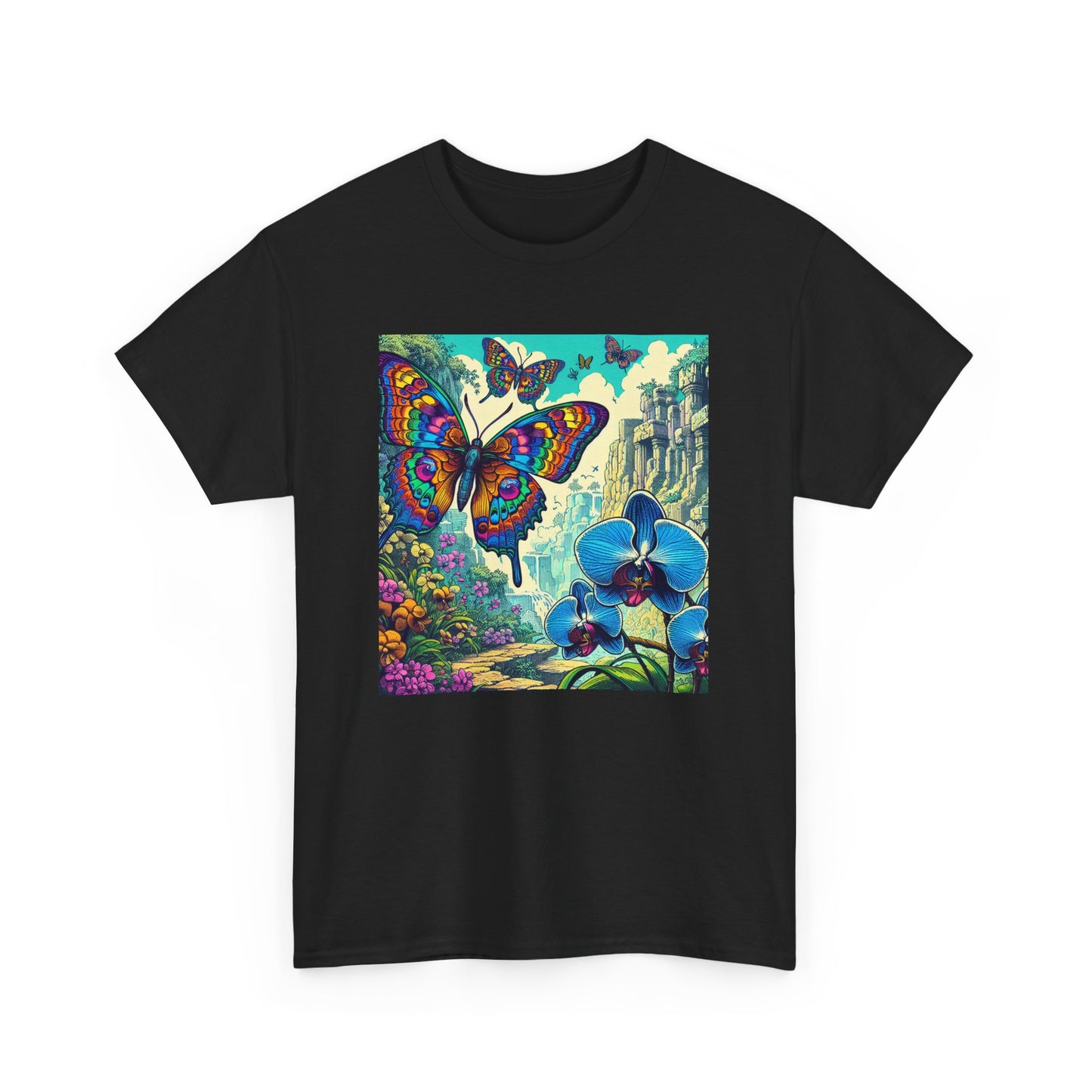 Butterfly Orchid, Unisex Heavy Cotton Tee - Psychonaut Swag