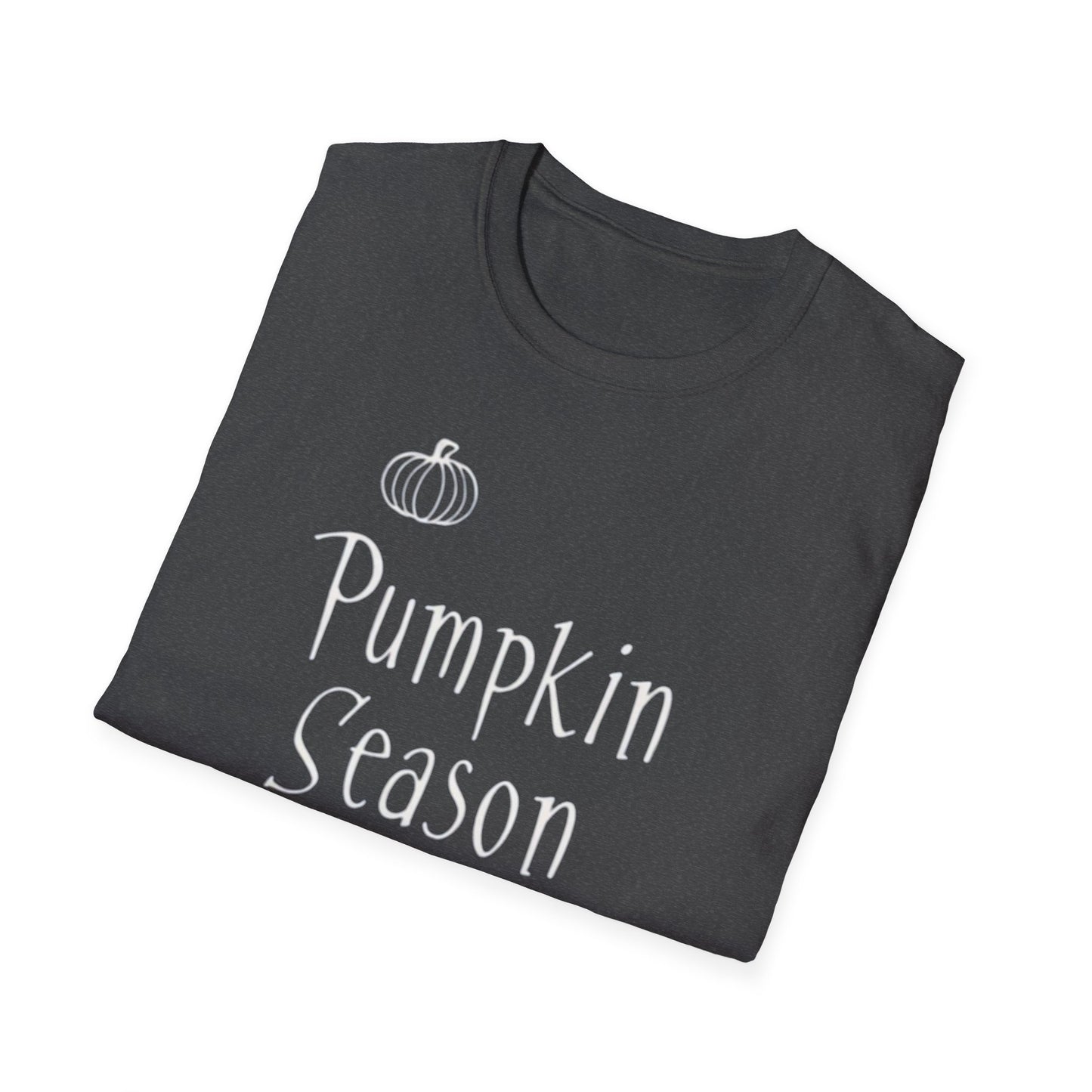 Pumpkin Season, Unisex Softstyle T-Shirt - Casual Wear, Fall Fashion, Halloween, Harvest Celebration, Gift Idea