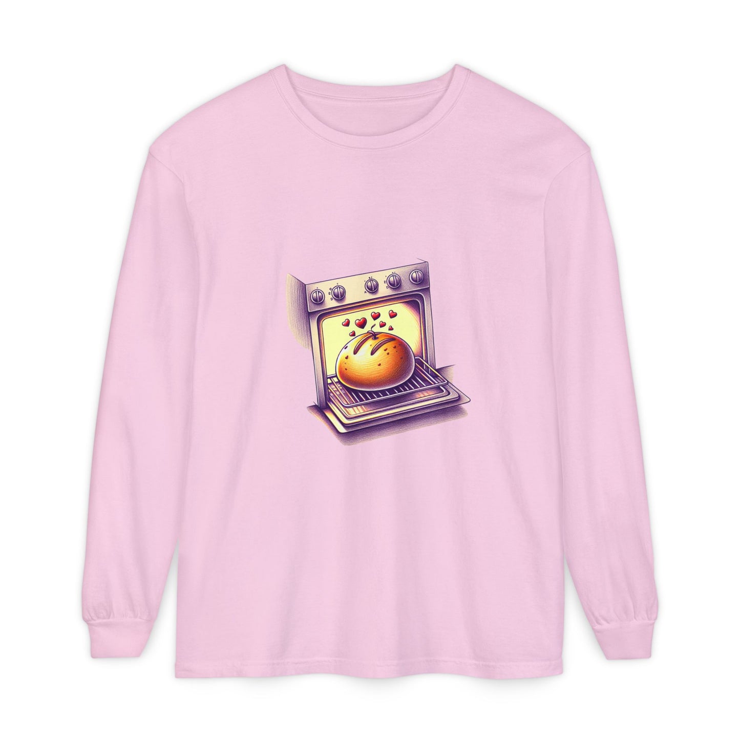 Bun in oven, Unisex Garment-dyed Long Sleeve T-Shirt - Psychonaut Swag
