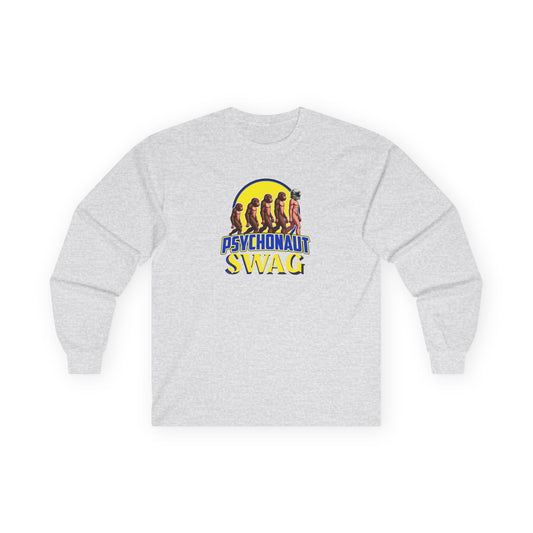 Psychonaut swag, small biz Long Sleeve Tee - Unisex Cotton Shirt for Festival Vibes, Casual Wear, Gift for Music Lovers, Streetwear, Retro Style