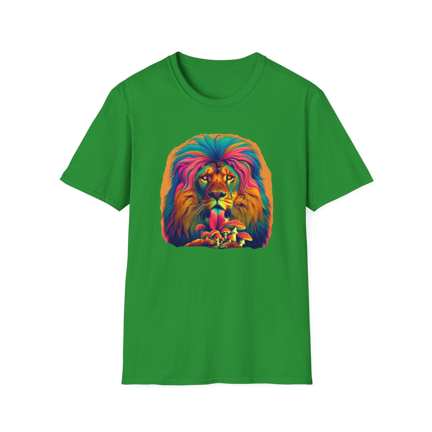 Lion Lick, Mushroom tee, Unisex T-Shirt - Psychonaut Swag