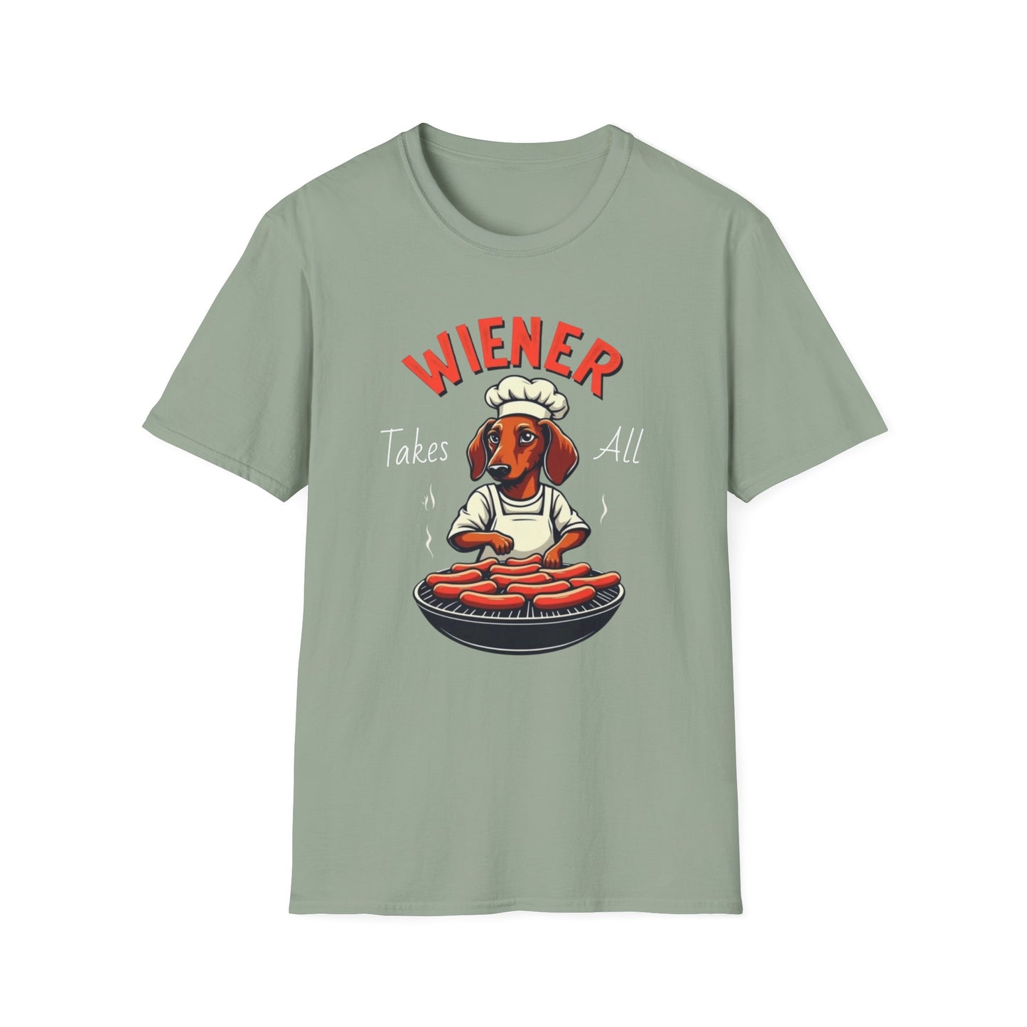 Wiener takes all, Dog Humor T-Shirt, Funny Pet Lover Gift, Cute Dog Tee, Unisex Funny Shirt, Dog Lover's Apparel - Psychonaut Swag