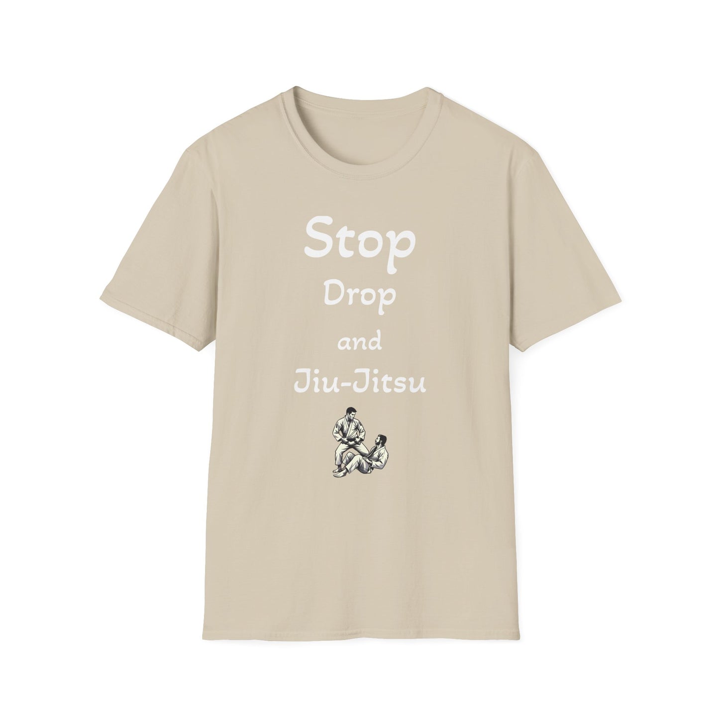 Stop, Drop, and Jiu-Jitsu, Unisex Softstyle T-Shirt - Psychonaut Swag