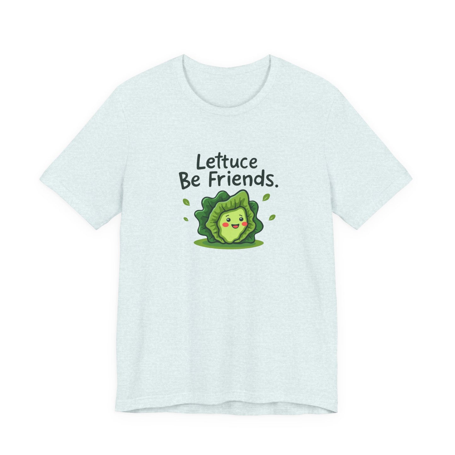 Lettuce Be Friends, Unisex Tee, Casual Wear, Gift for Vegetarians, Summer T-Shirt, Eco-Friendly Apparel - Psychonaut Swag