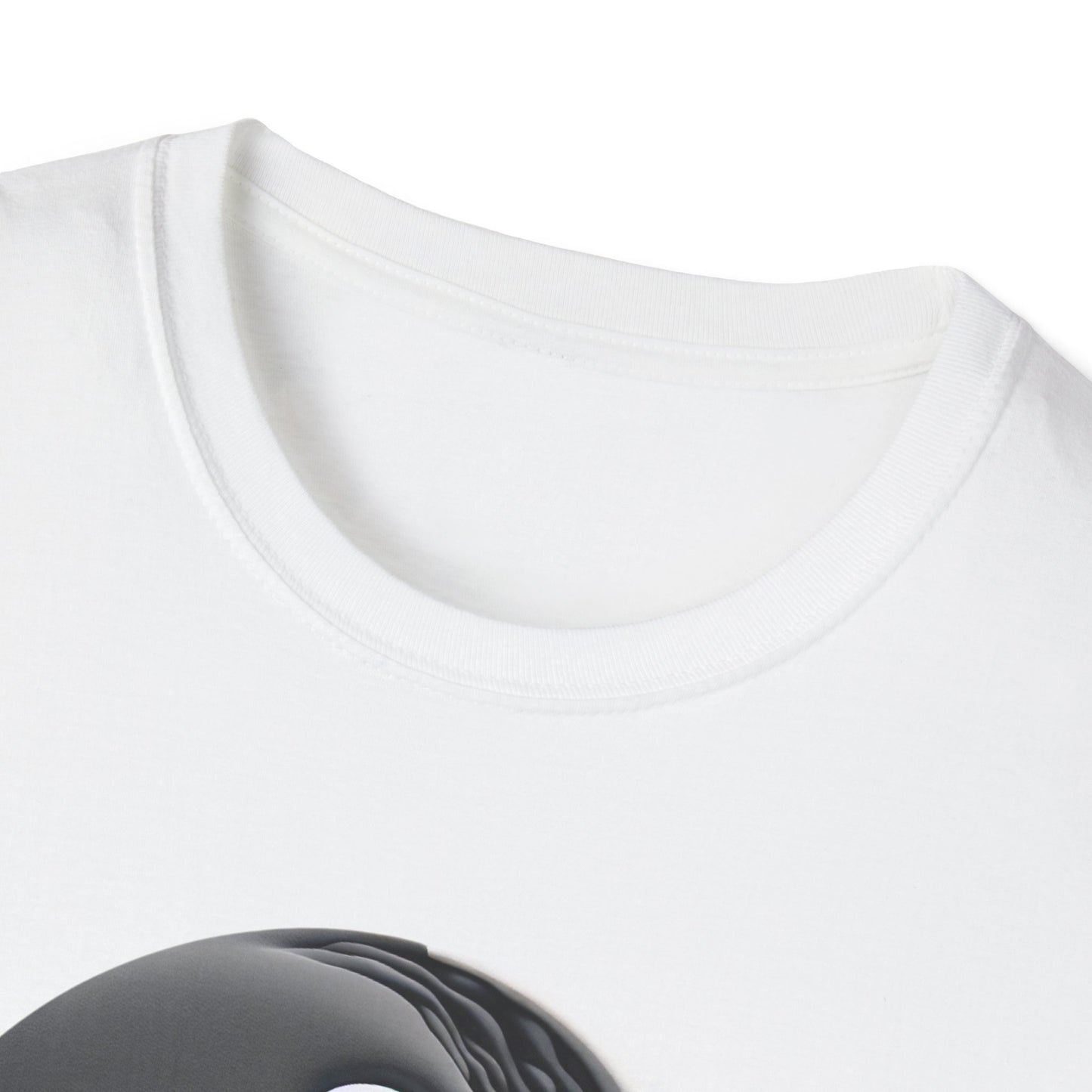 Blending good and evil, yin yang, Unisex Softstyle T-Shirt - Psychonaut Swag