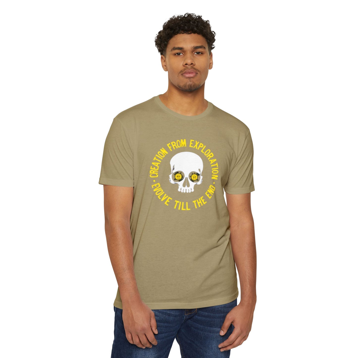 Skull Exploration T-Shirt | Unisex Tee for Adventurers, Fun Graphic Tee, Unique Gift for Explorers, Perfect for Casual Days, Evolution Theme