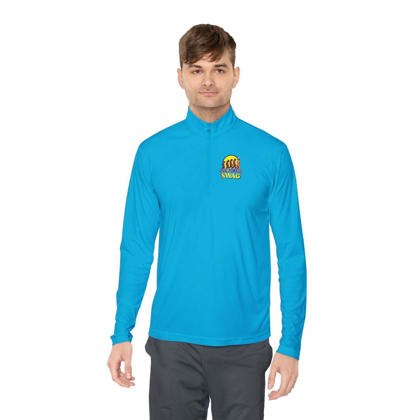 Psychonaut swag, small biz, Unisex Quarter-Zip Pullover with Vibrant Design, Cozy Layer, Ideal for Outdoor Activities, Gift for Him/Her, Perfect for Fall