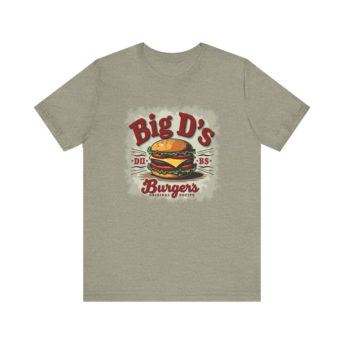 Big D's Burgers Unisex Jersey Tee - Fun Foodie Shirt, Casual Wear, Burger Lover Gift, Retro Fast Food T-Shirt, Summer BBQ Fashion - Psychonaut Swag