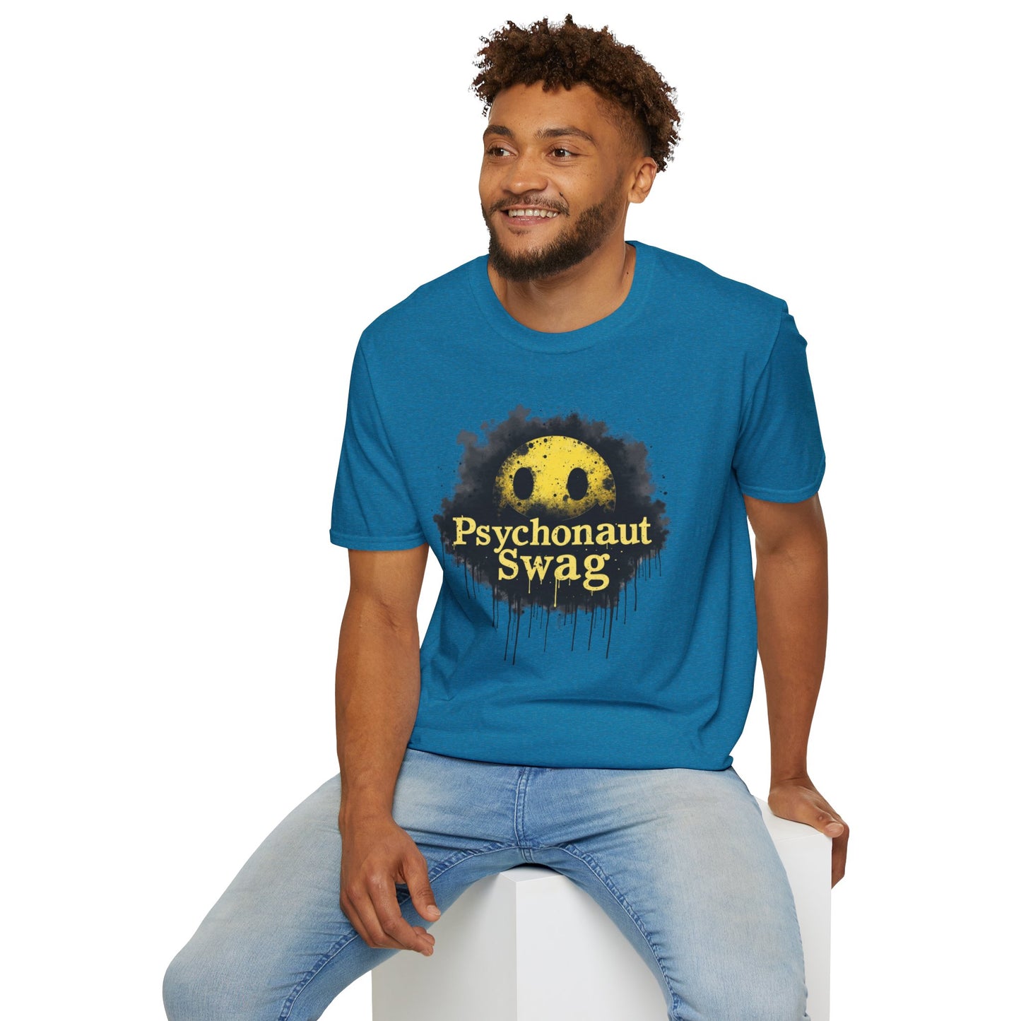 Psycho Smile, Pyschonaut Swag T-Shirt - Unisex Softstyle Tee, Casual Wear, Gift for Gamers, Festival Attire, Streetwear Fashion